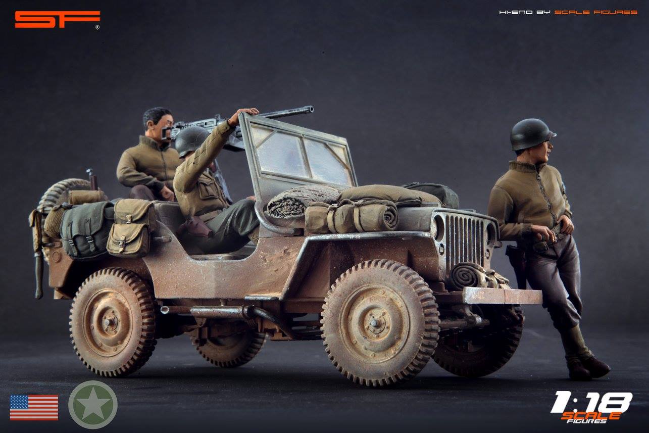 1/18 CREW for WILLY'S JEEP by SF Scale Figures - Handcrafted -
