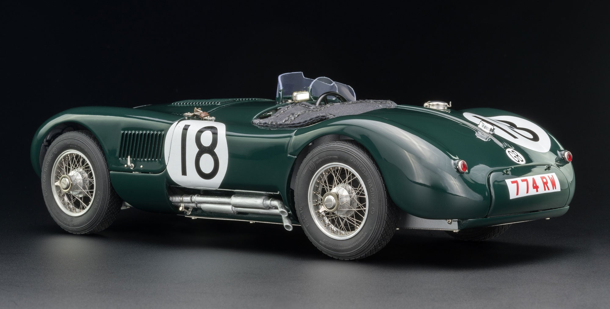 1:18 Jaguar C-Type #18 24h Le Mans Sieger 1953 Rolt/Hamilton CMC M-195 LE 1.500 - pre-owned-