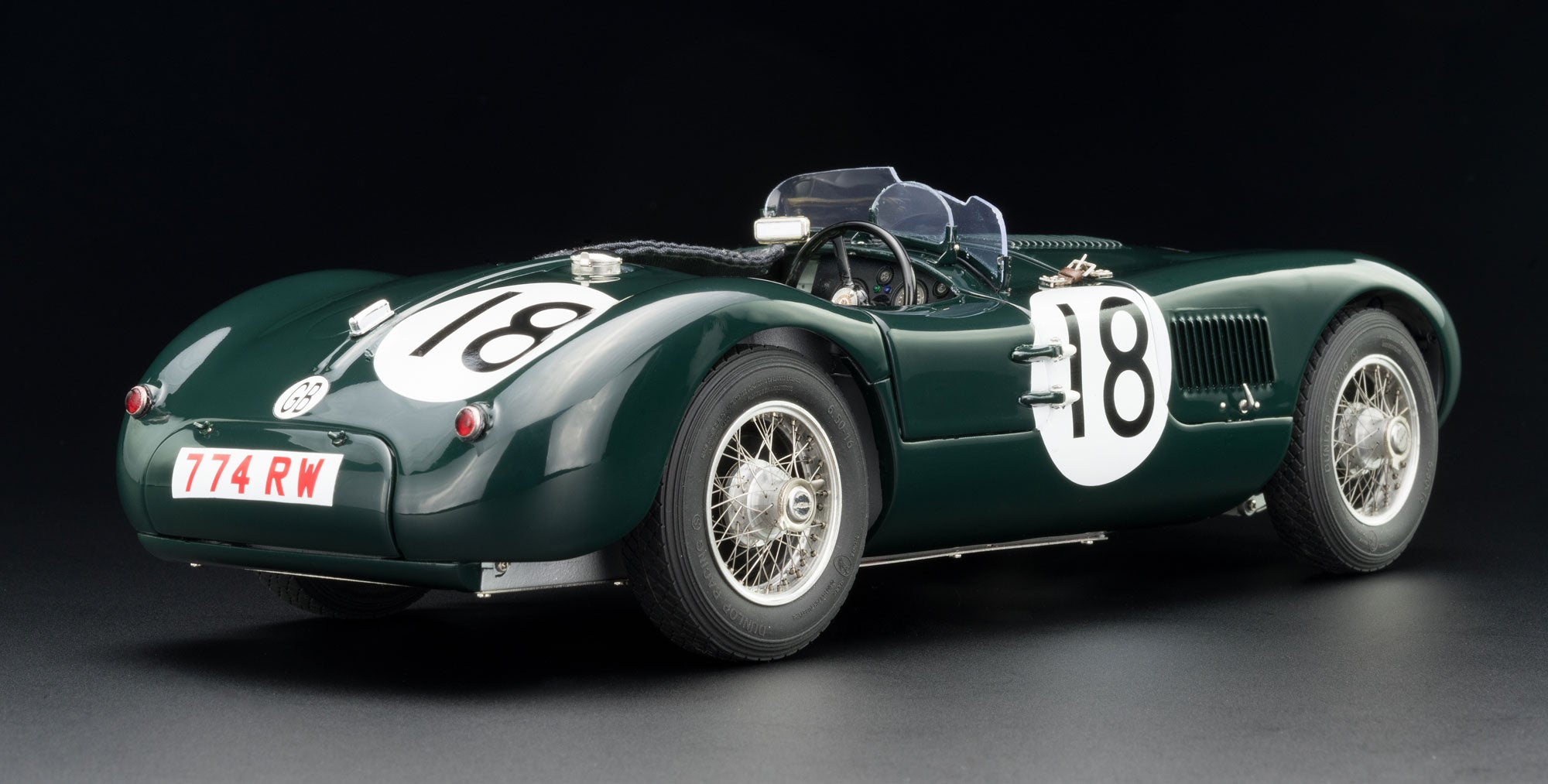 1:18 Jaguar C-Type #18 24h Le Mans Sieger 1953 Rolt/Hamilton CMC M-195 LE 1.500 - pre-owned-