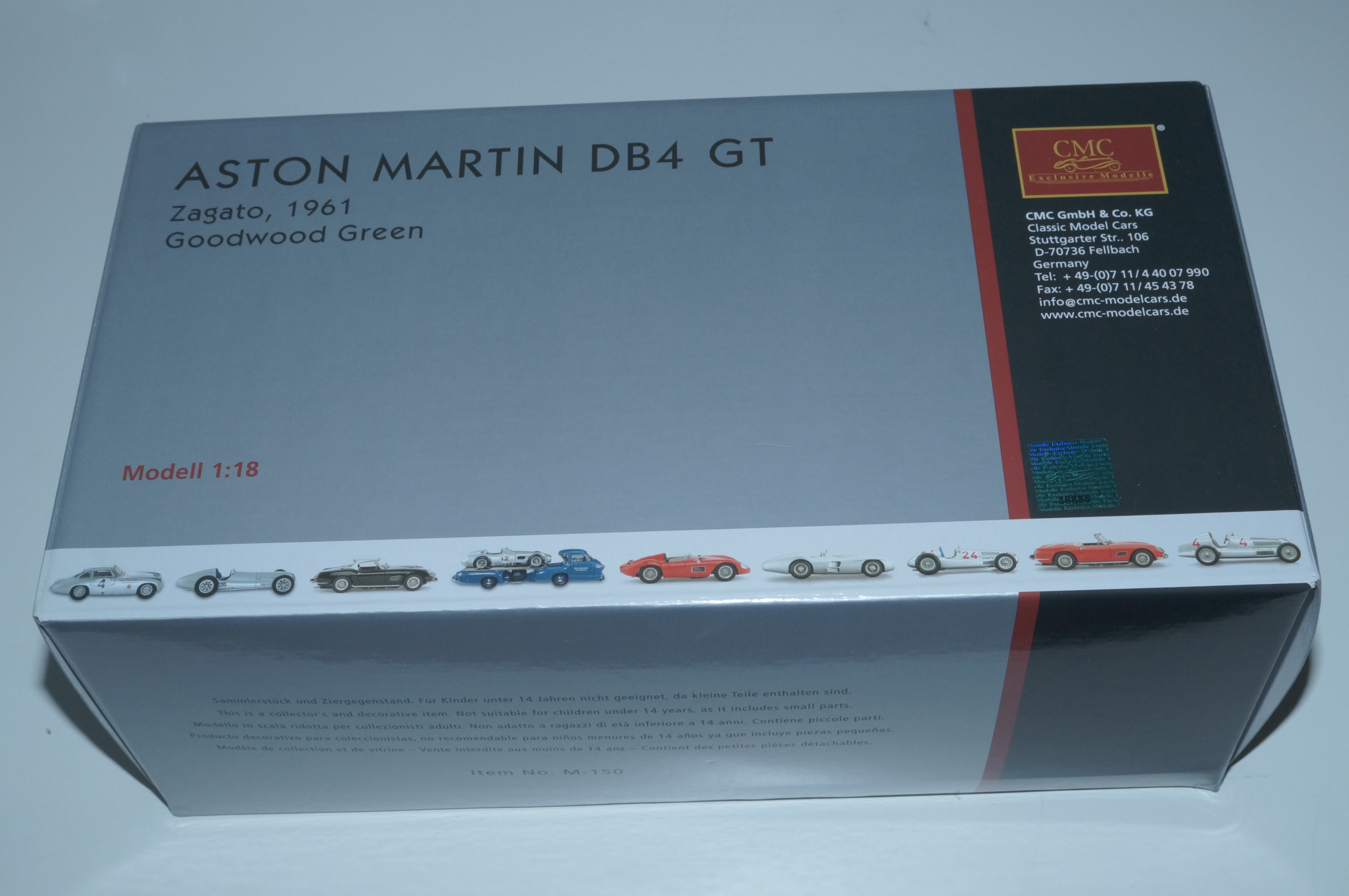 Aston Martin DB4 GT Zagato 'Goodwood green' CMC M-150 PRE-OWNED