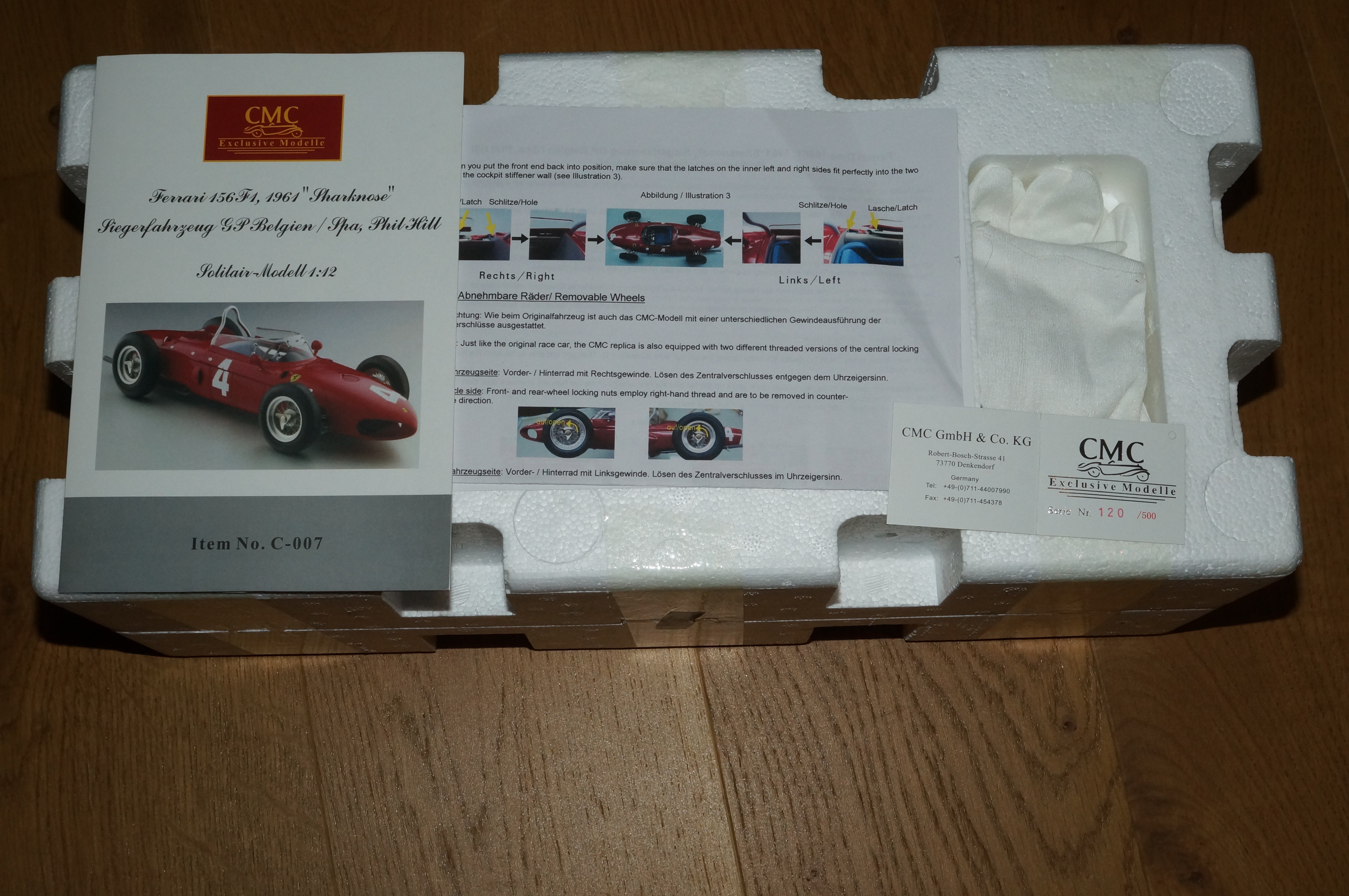 1/12 Ferrari Dino 156 F1 Sharknose #4 PHILL CMC C-007 aus Vorbesitz