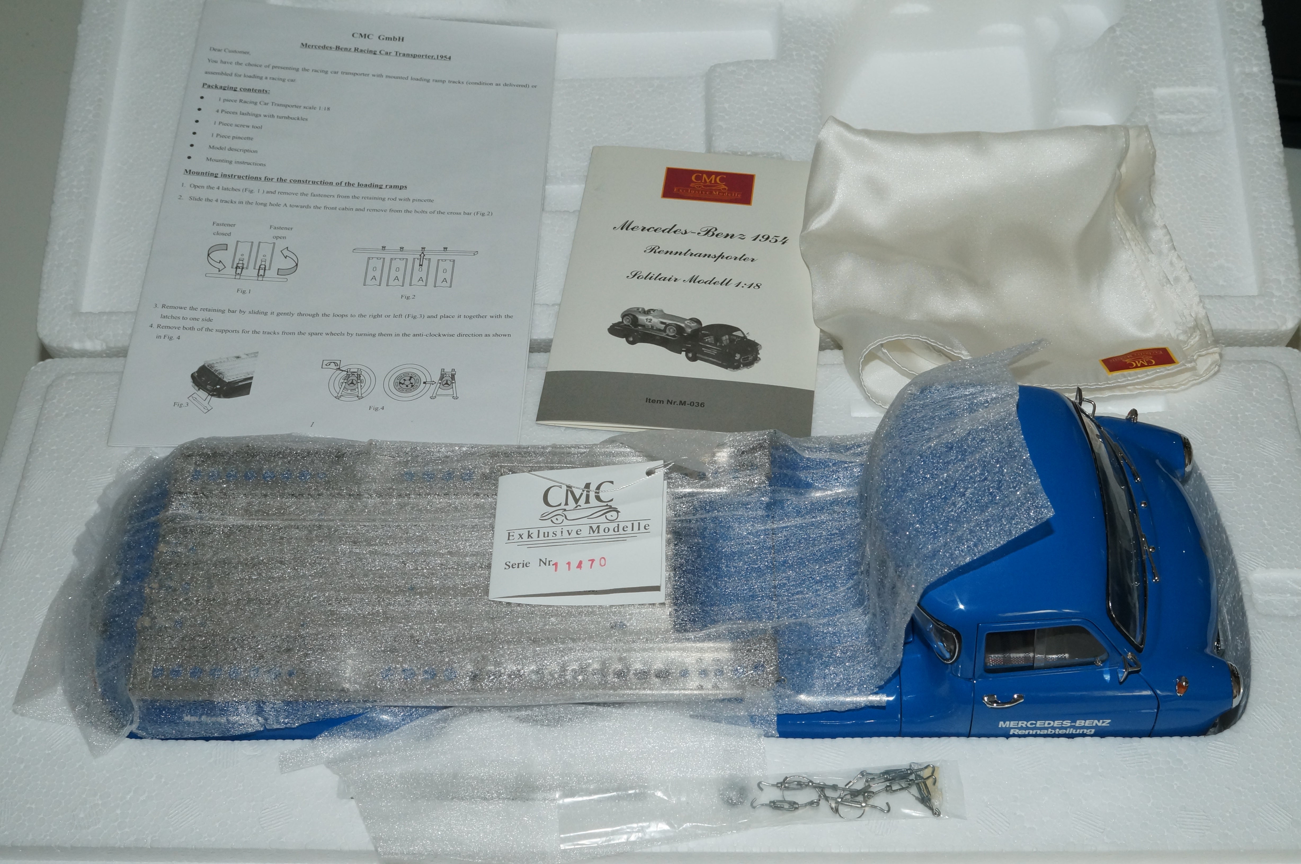 1/18 Mercedes-Benz Renntransporter Das blaue Wunder CMC M-036 - aus Vorbesitz
