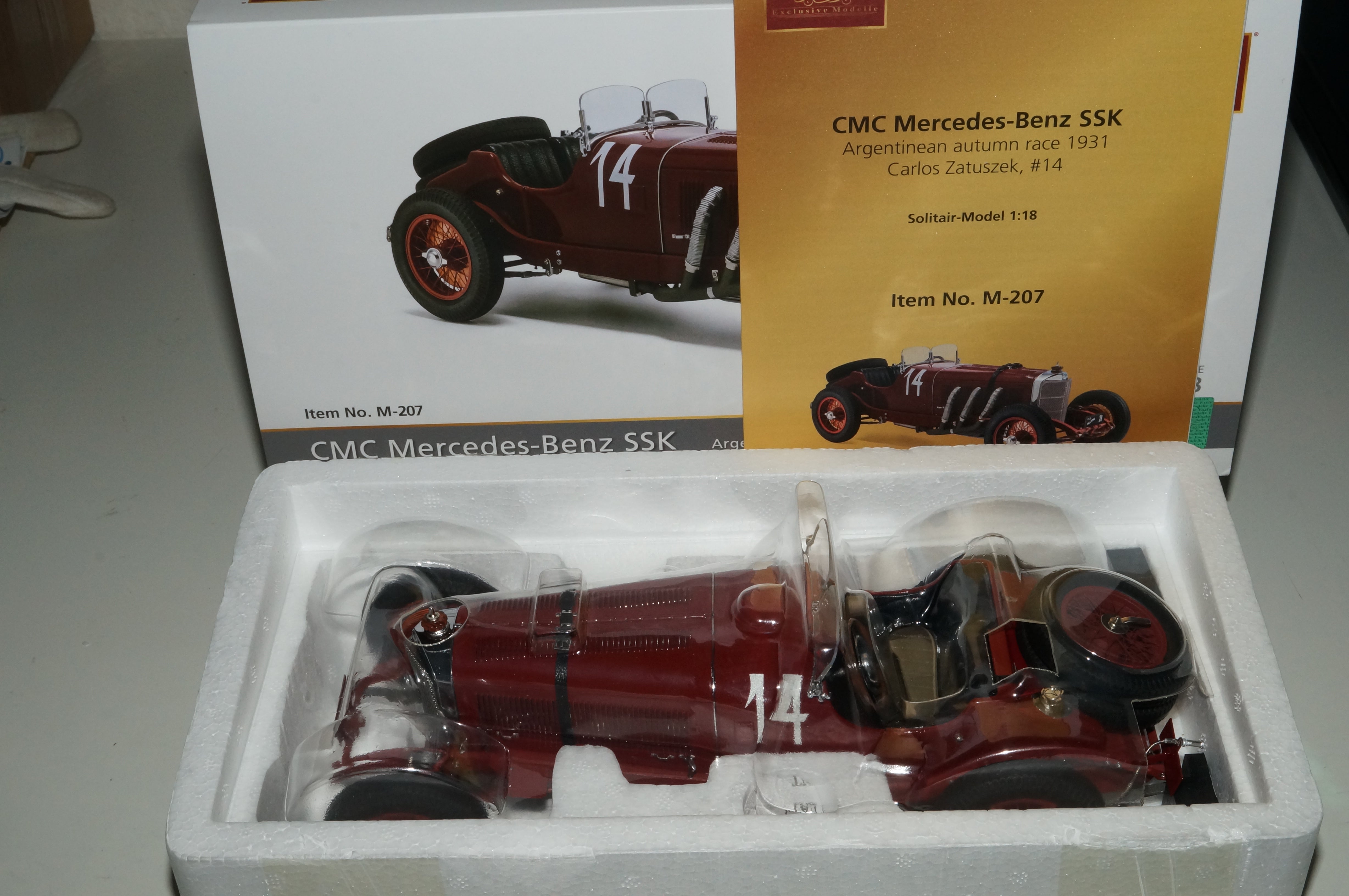 Mercedes-Benz SSK 1928-1930 red Carlos Zatuszek #14 CMC M-207 -pre-owned