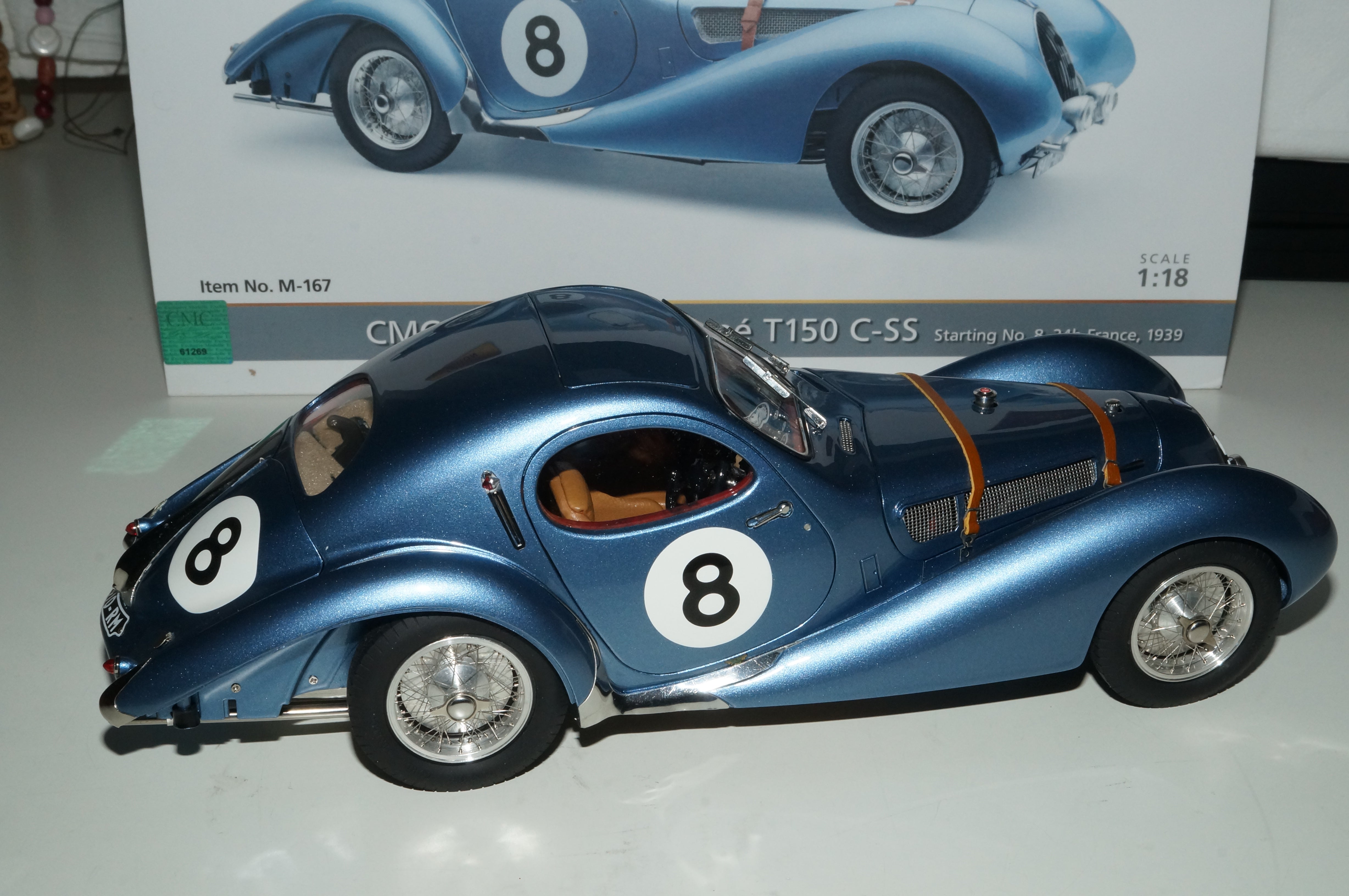 Talbot-Lago Coupé Typ 150 C-SS Figoni & Falaschi "Teardrop" #8 Le Mans 1939 CMC M-167 -pre-owned