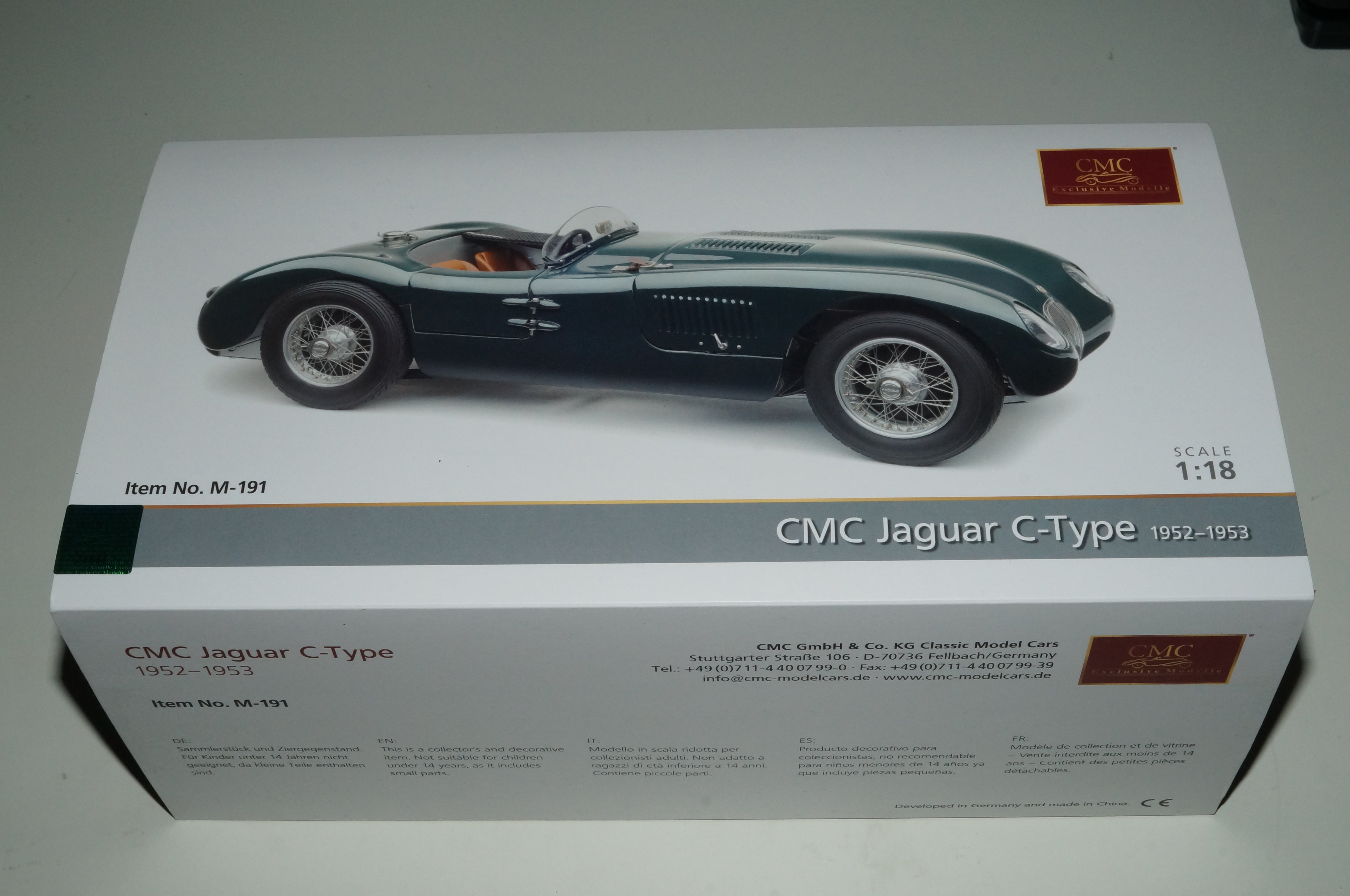 Jaguar C-Type British Racing Green 1952 CMC M-191 -pre-owned