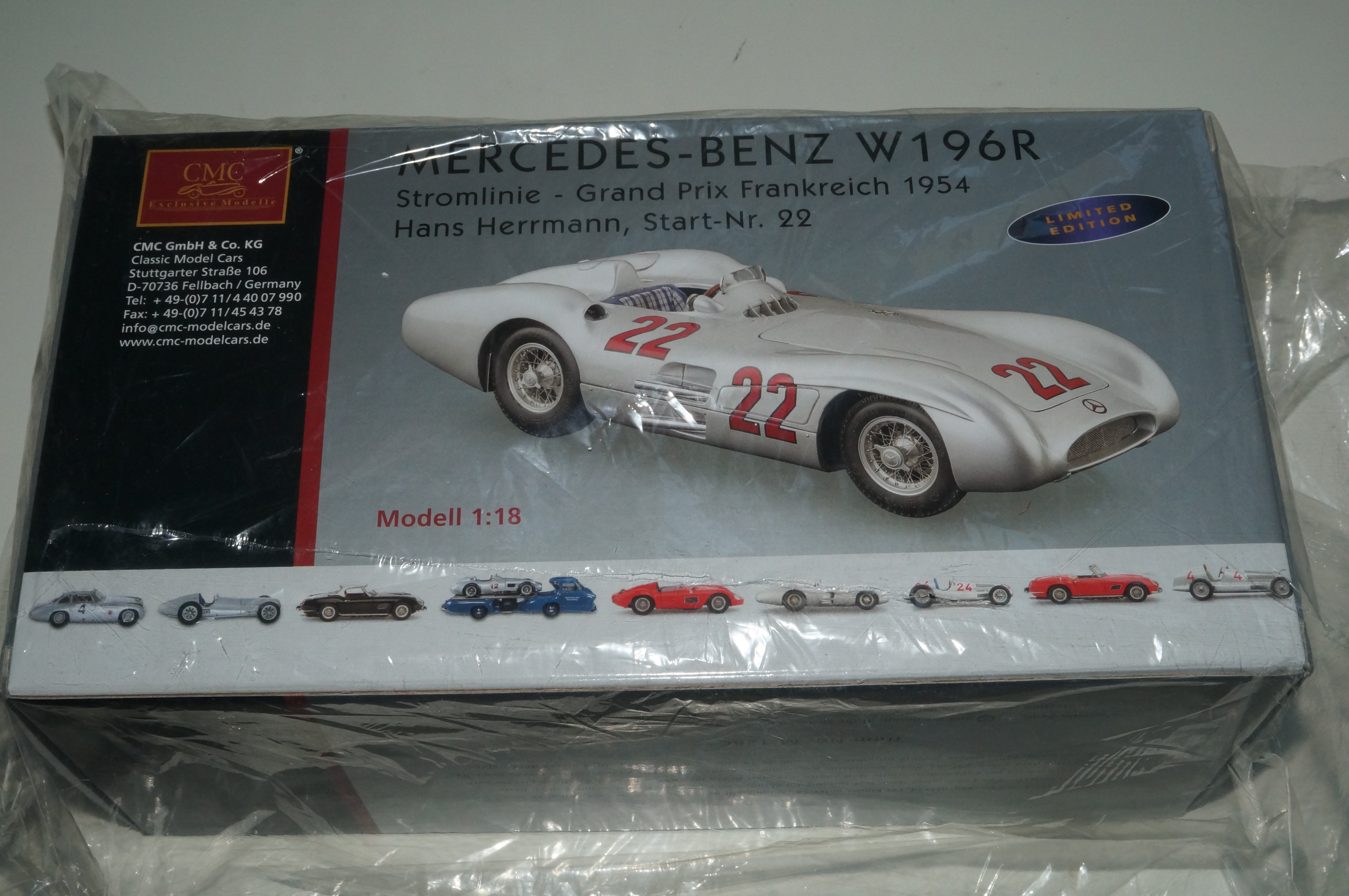 Mercedes-Benz W196R #22 H.Herrmann CMC M-128C LE 1.000 Stück -pre-owned-