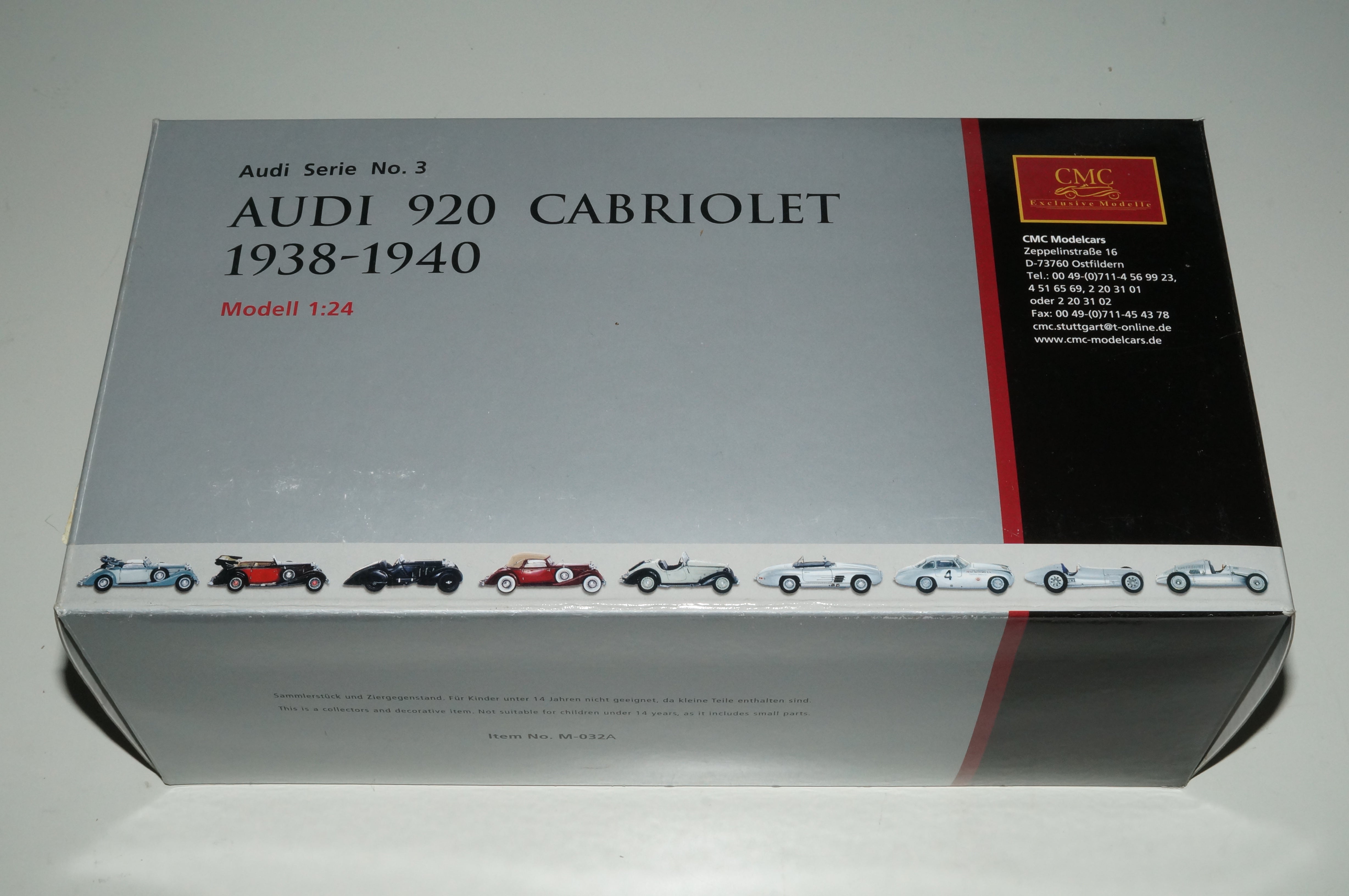 1/24 Audi 920 Cabriolet Dunkelrot CMC M-032A