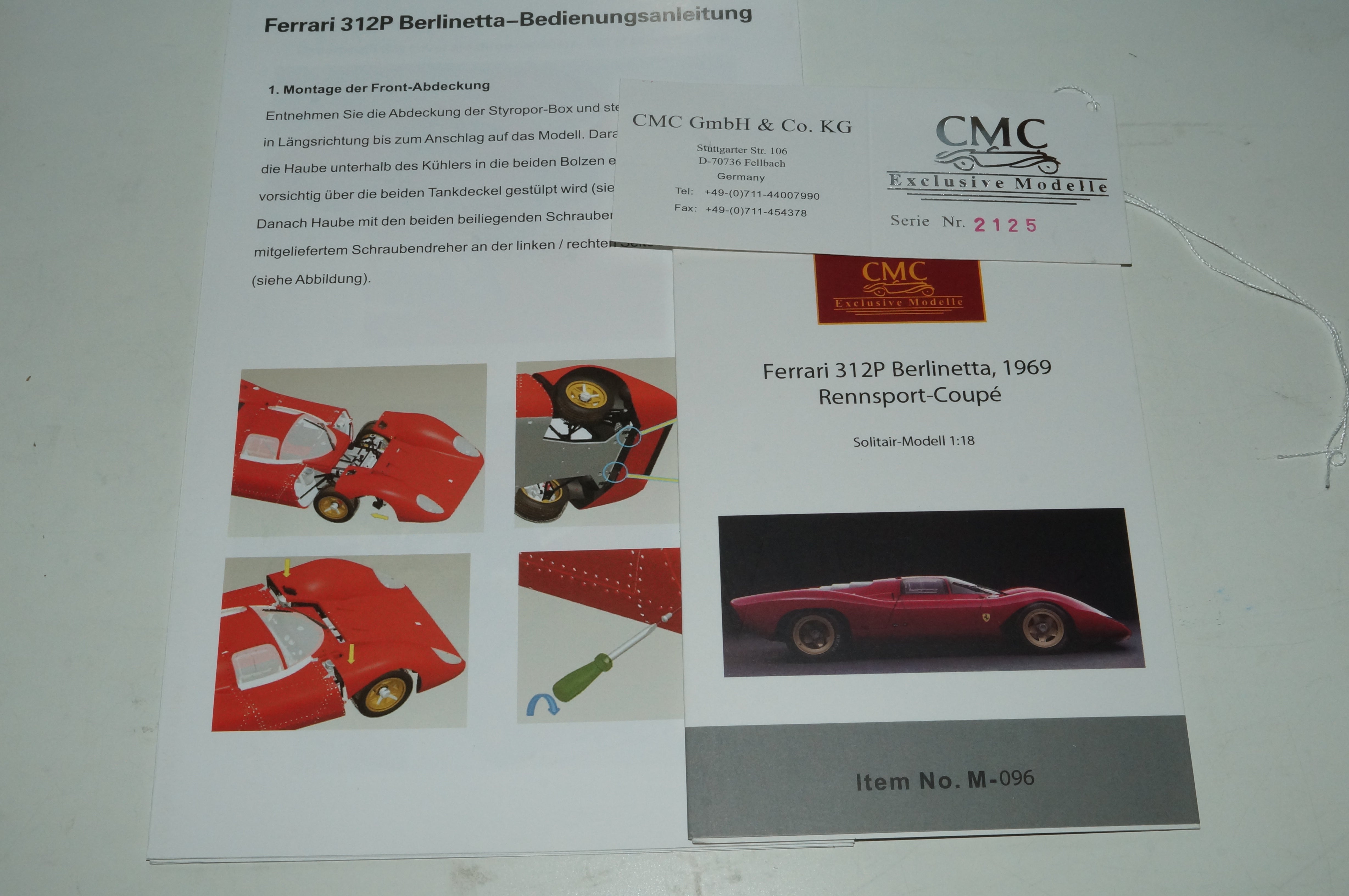 Ferrari 312P Berlinetta CMC M-096 -pre-owned-
