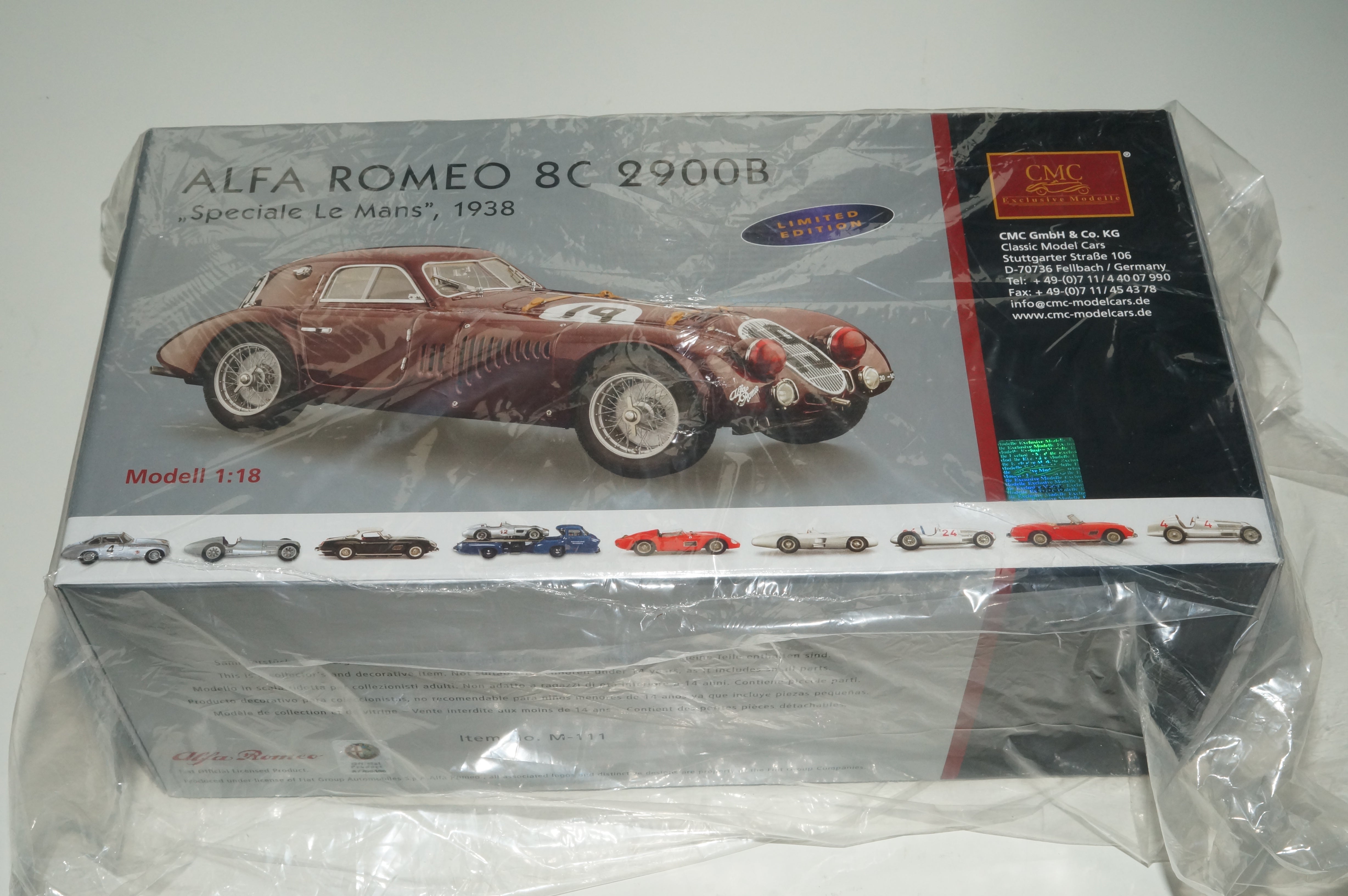 1/18 Alfa Romeo 8C 2900B Speciale #19 Le Mans 1938 CMC M-111