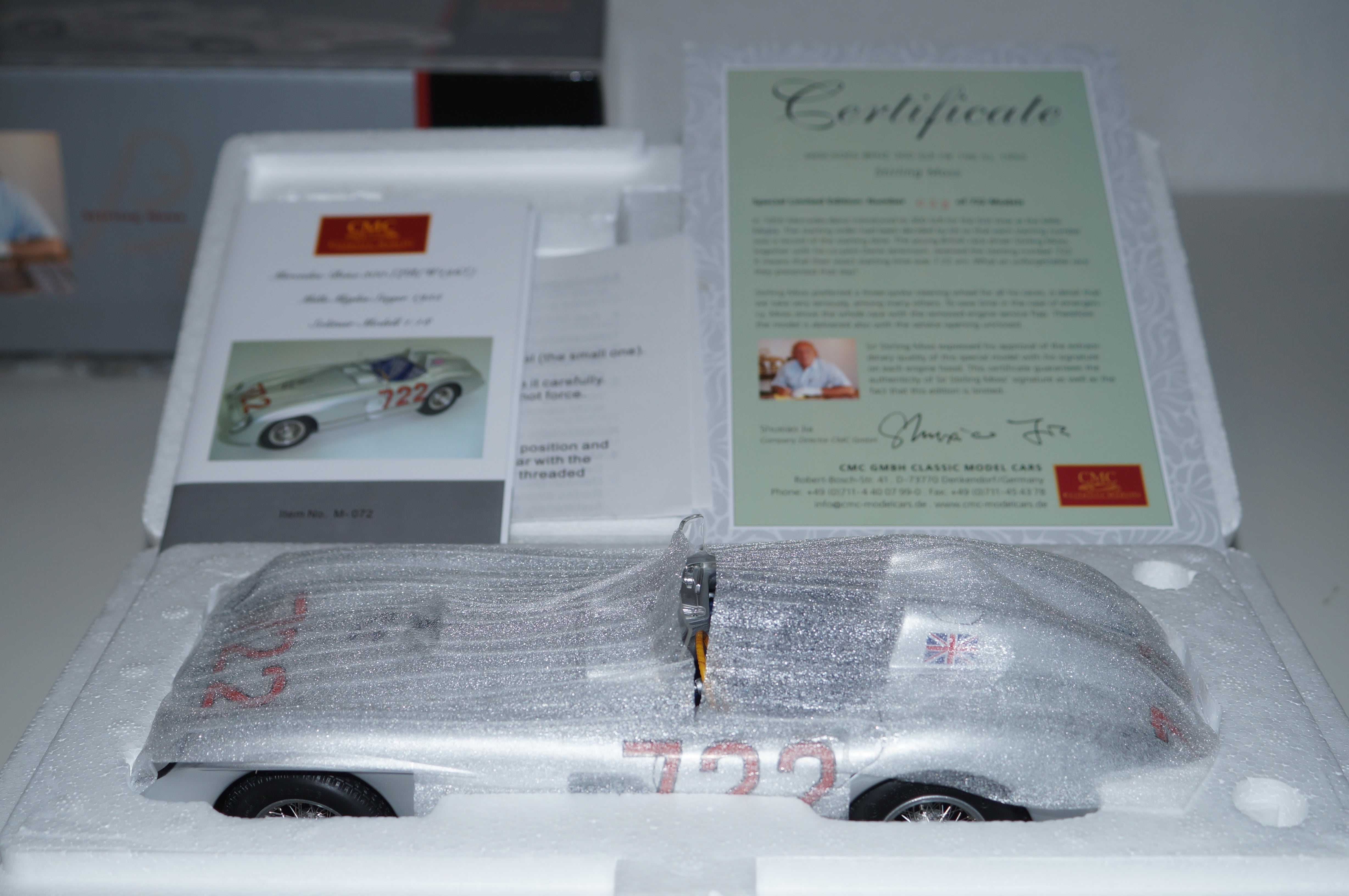 Mercedes-Benz 300 SLR Mille Miglia #722 signiert von S.Moss CMC M-072