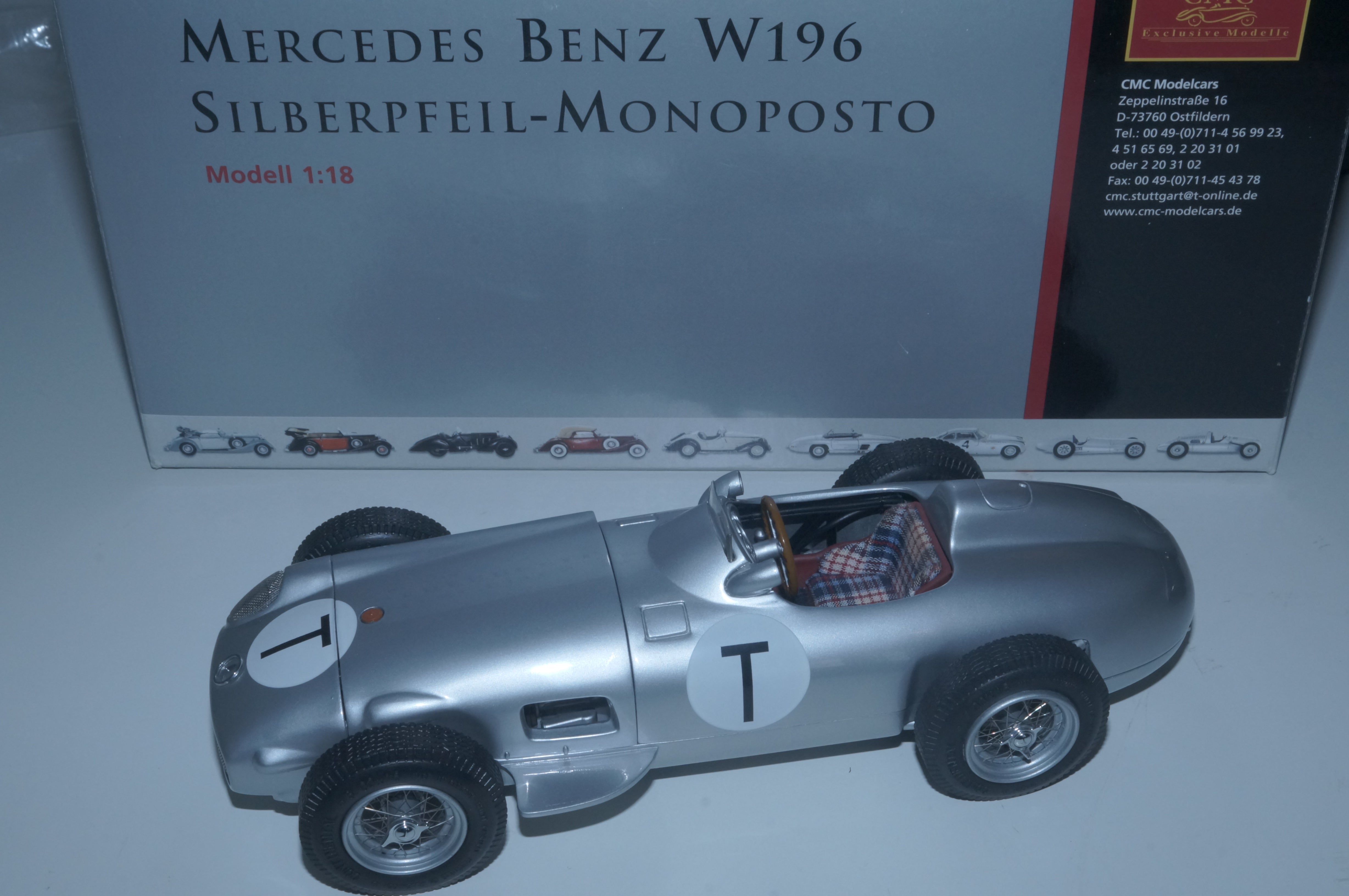 Mercedes-Benz W196 T-CAR + Renntransporter 'Blue Wonder' im Bundle CMC M-006T + M-036