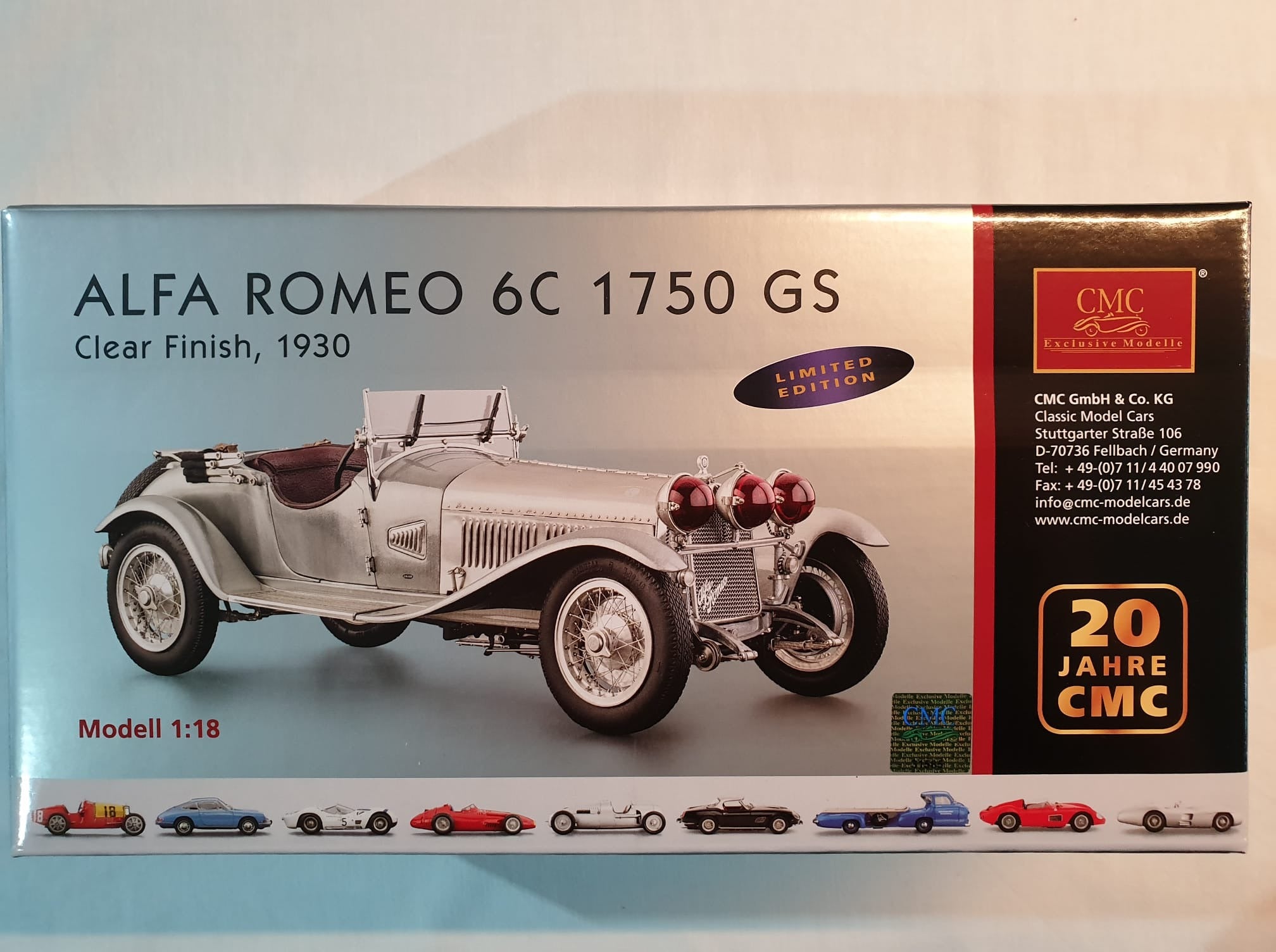 1/18 Alfa Romeo 6C 1750 GS Clear Finish 'unlackiert' CMC M-142