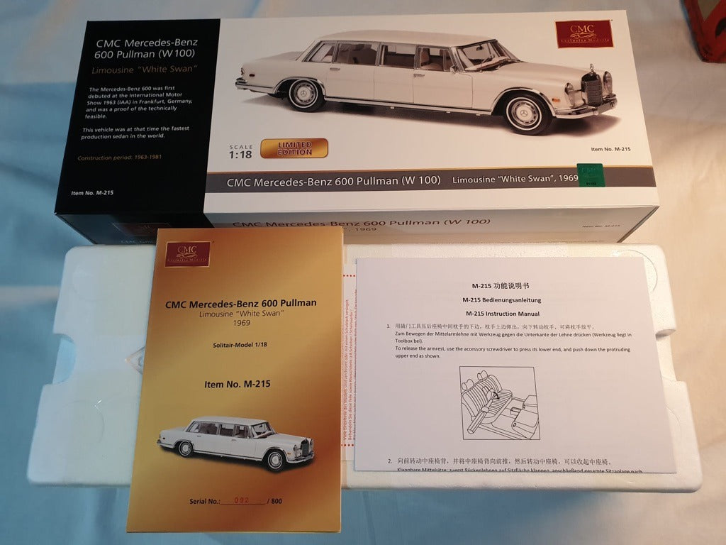 Mercedes-Benz 600 Pullman WEIßER SCHWAN CMC M-215 LE 800