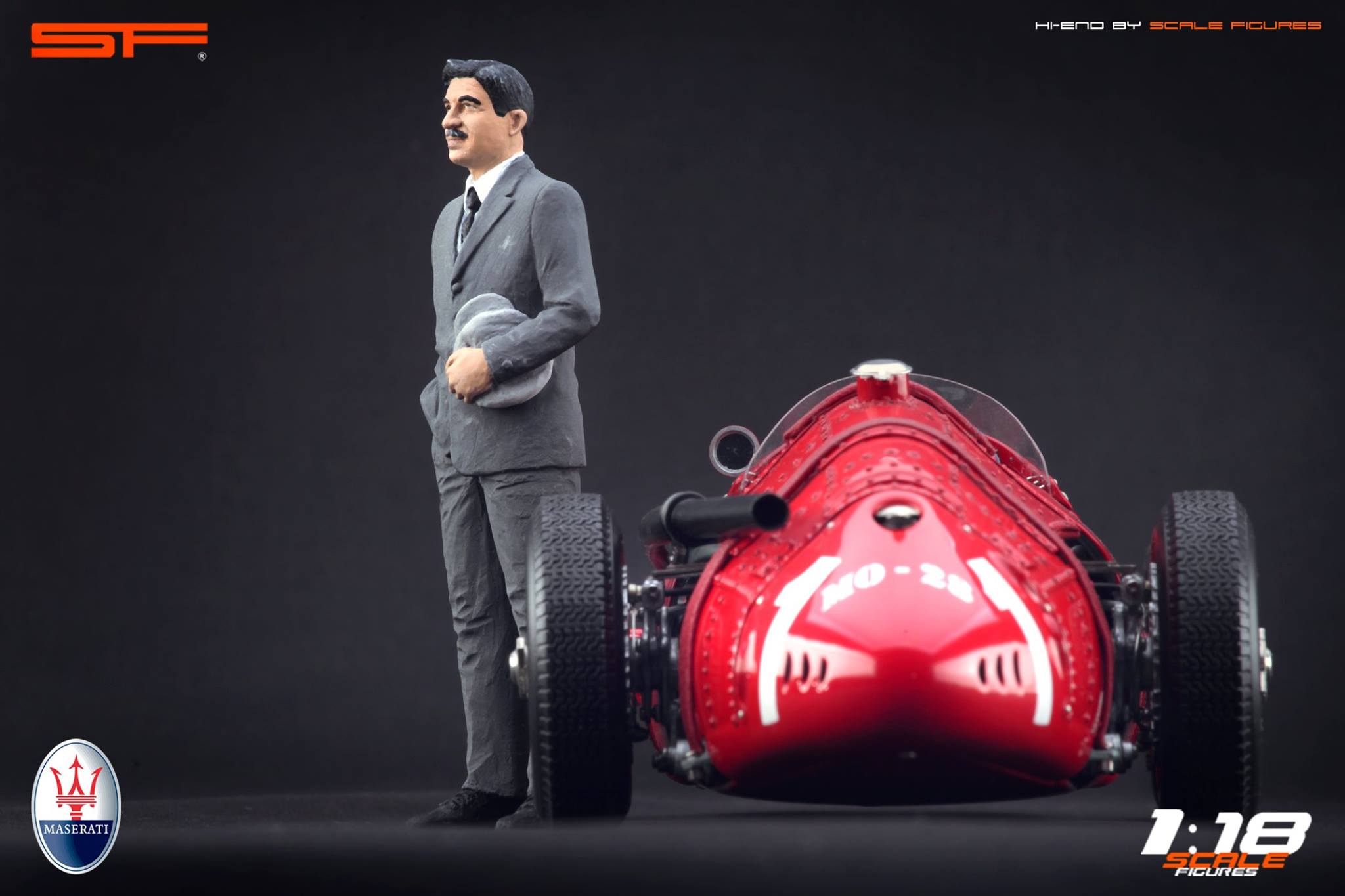 1/18 Konstrukteur ALFIERI MASERATI von SF Scale Figures - Handarbeit -
