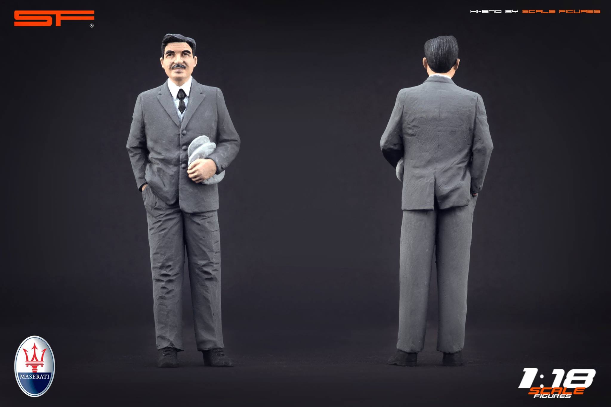 1/18 Konstrukteur ALFIERI MASERATI von SF Scale Figures - Handarbeit -
