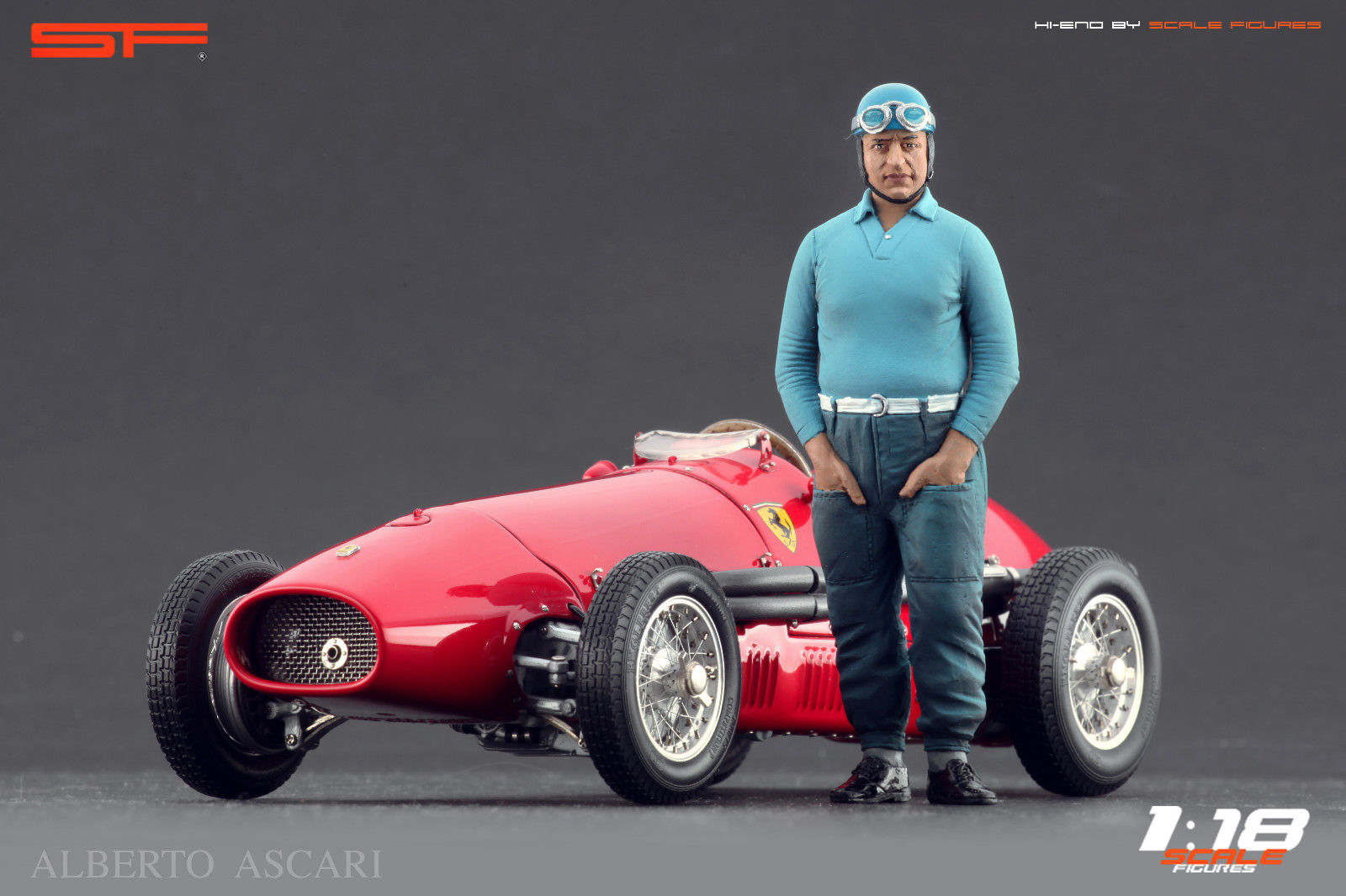 1/18 Rennfahrerfigur ALBERTO ASCARI von SF Scale Figures - Handarbeit - SF118154
