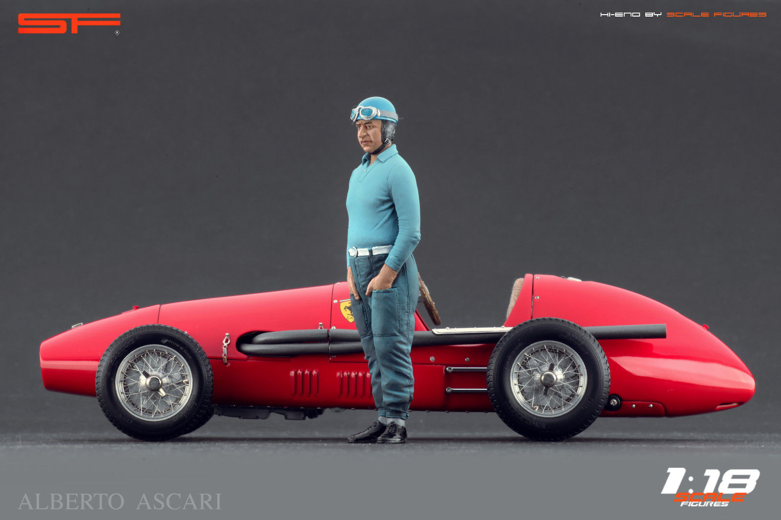 1/18 Rennfahrerfigur ALBERTO ASCARI von SF Scale Figures - Handarbeit - SF118154
