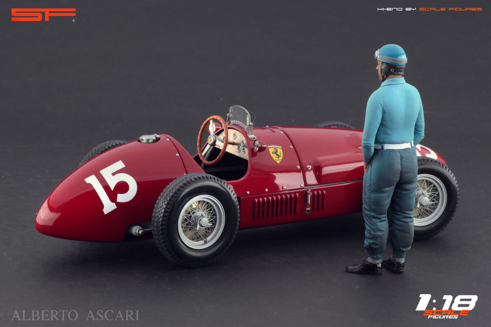 1/18 Rennfahrerfigur ALBERTO ASCARI von SF Scale Figures - Handarbeit - SF118154