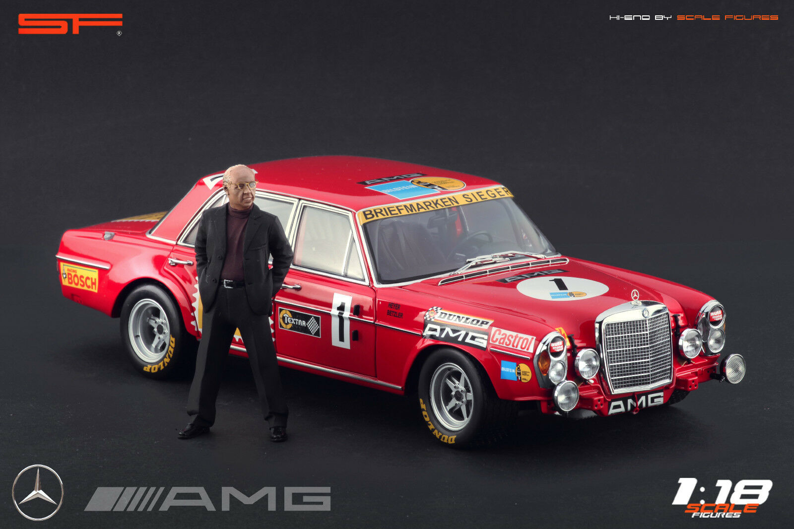 1/18 Hans-Werner Aufrecht -AMG- von SF Scale Figures - Handarbeit -