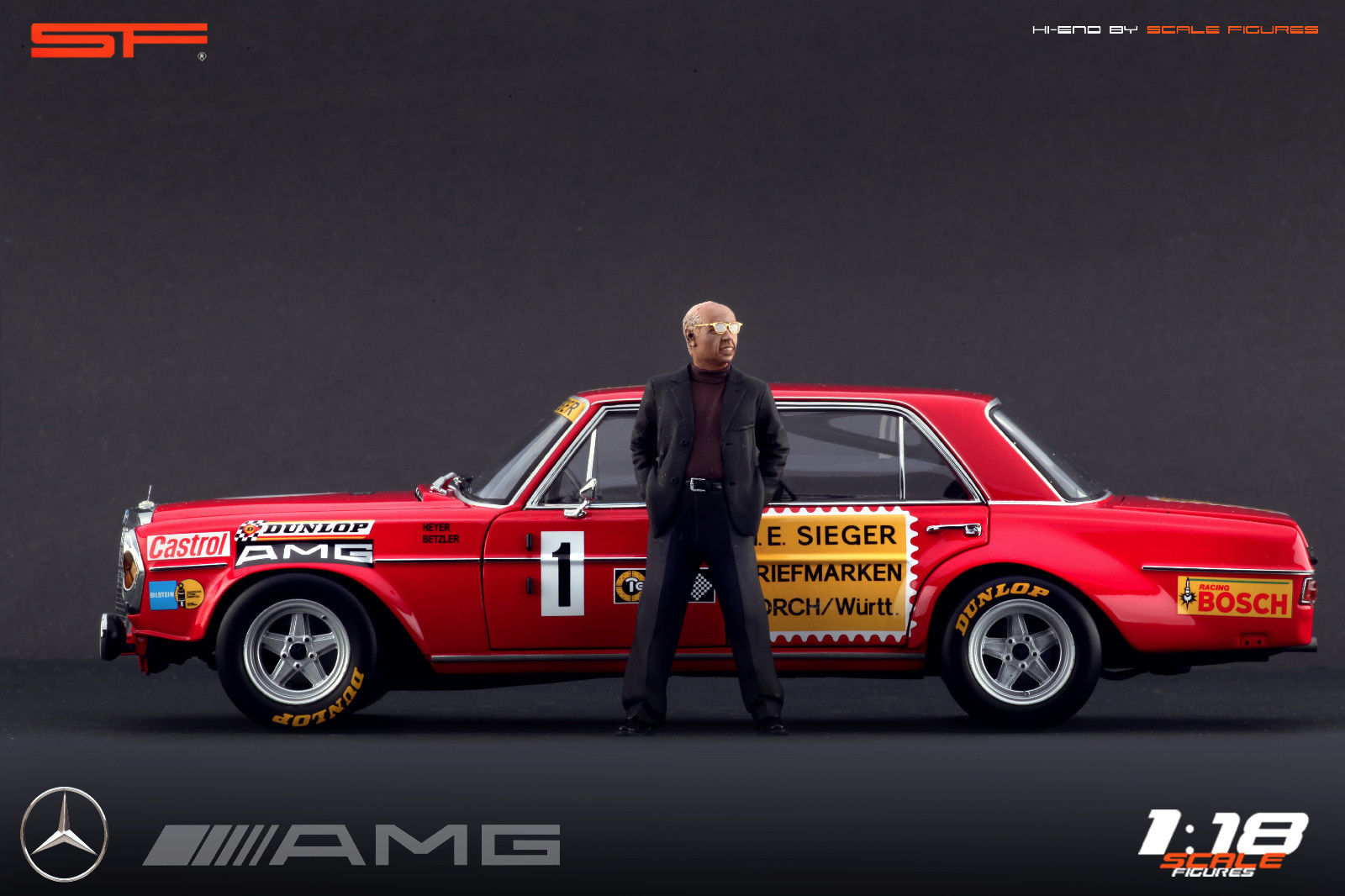 1/18 Hans-Werner Aufrecht -AMG- von SF Scale Figures - Handarbeit -