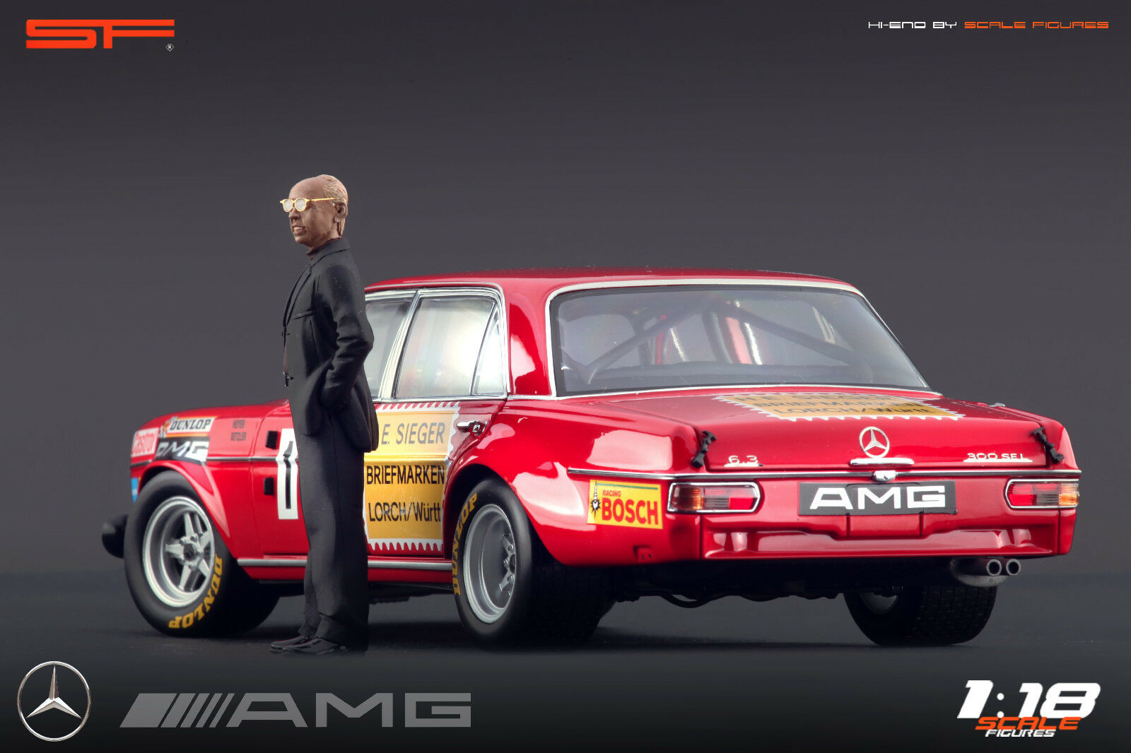 1/18 Hans-Werner Aufrecht -AMG- von SF Scale Figures - Handarbeit -