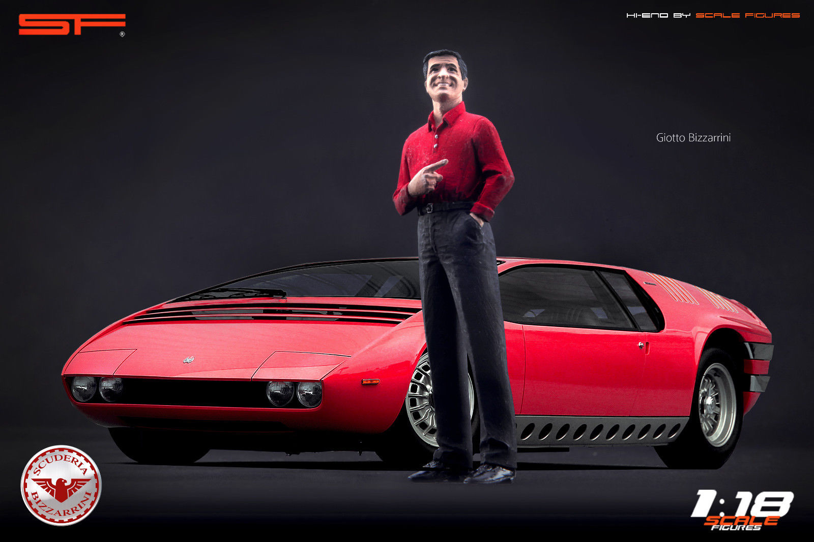 1/18 Giotto Bizzarrini von SF Scale Figures - Handarbeit -