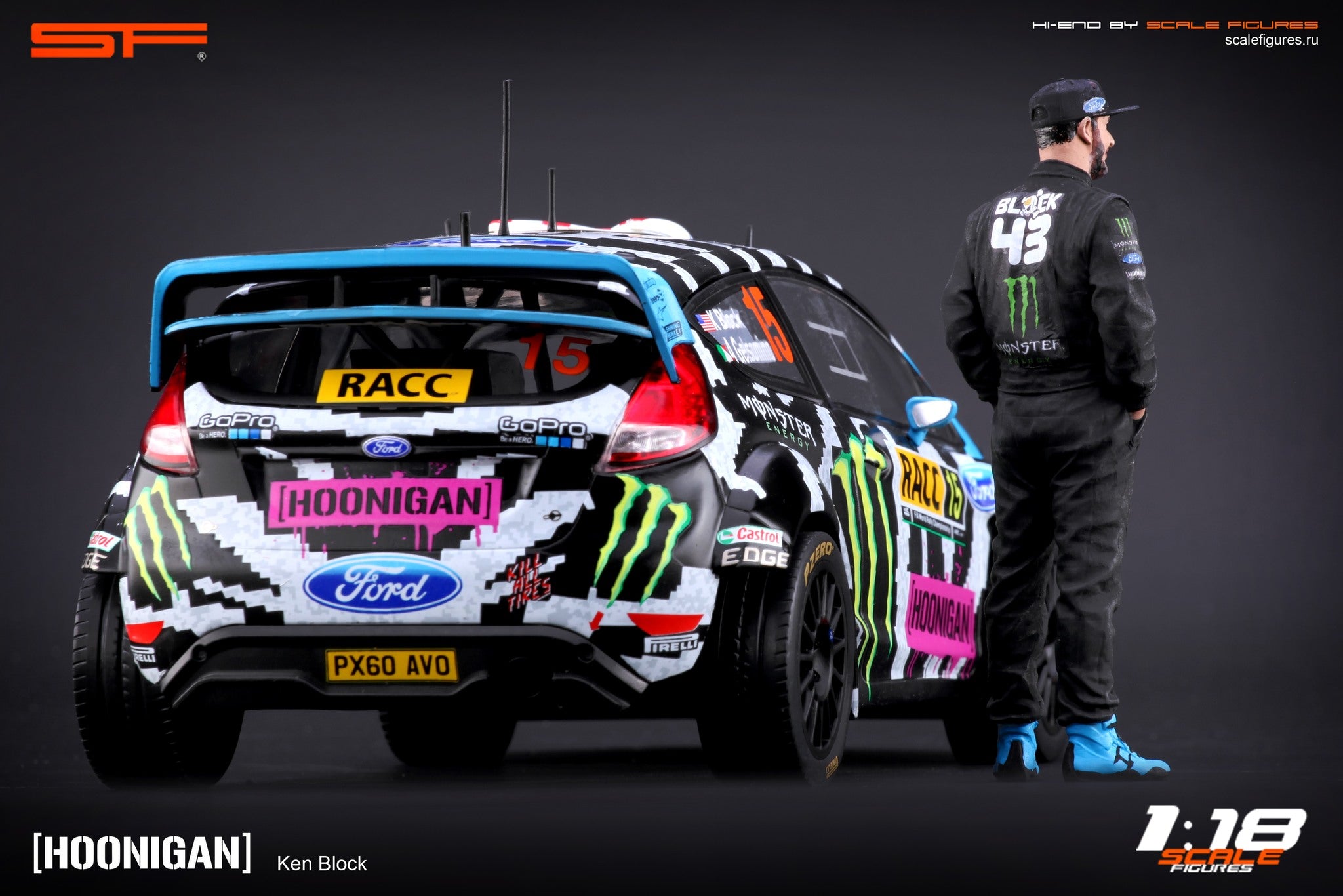 1/18 Ken BLOCK von SF Scale Figures - Handarbeit -
