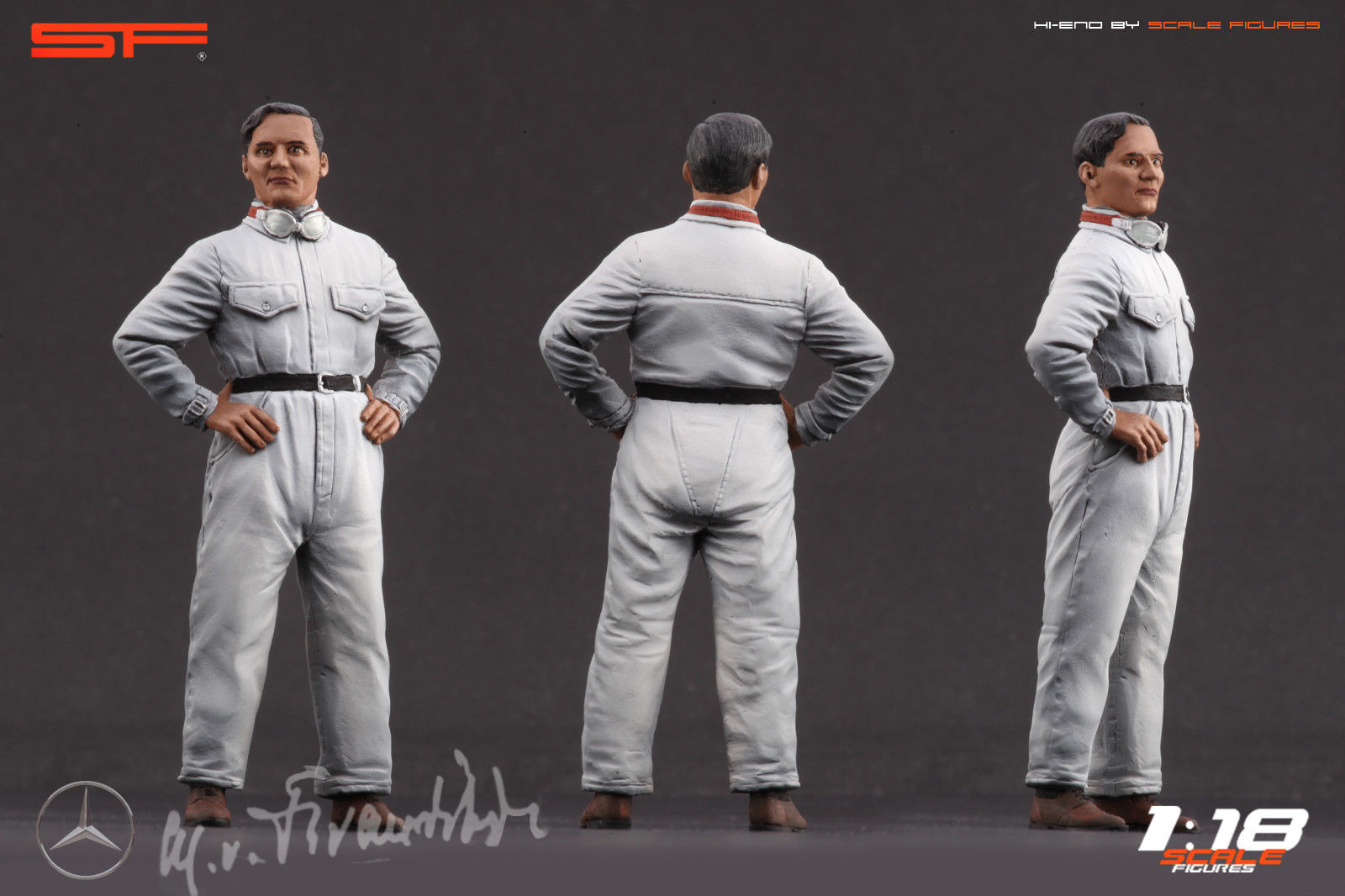1/18 Rennfahrerfigur MANFRED von BRAUCHITSCH von SF Scale Figures - Handarbeit - SF118062
