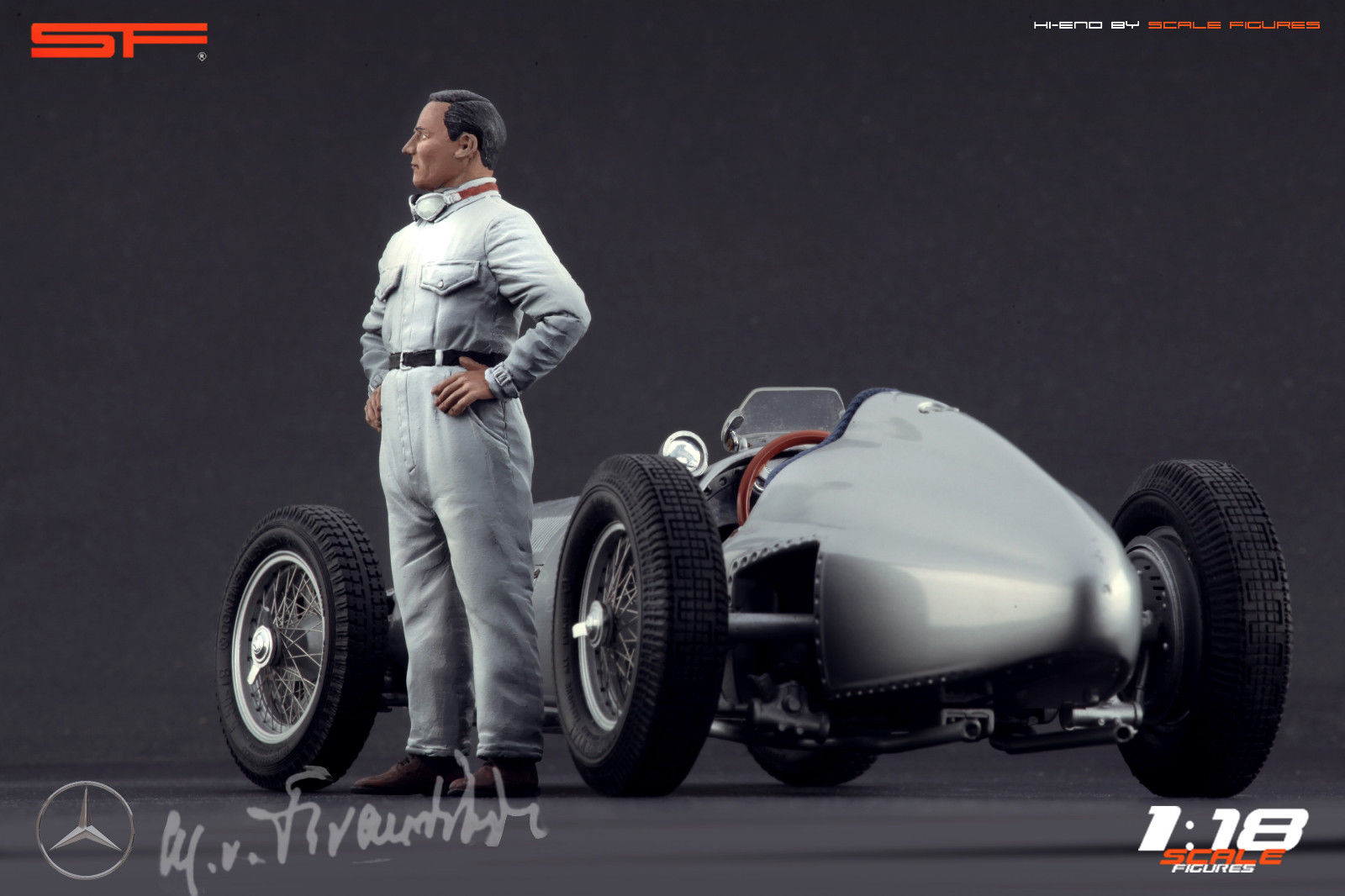 1/18 Rennfahrerfigur MANFRED von BRAUCHITSCH von SF Scale Figures - Handarbeit - SF118062