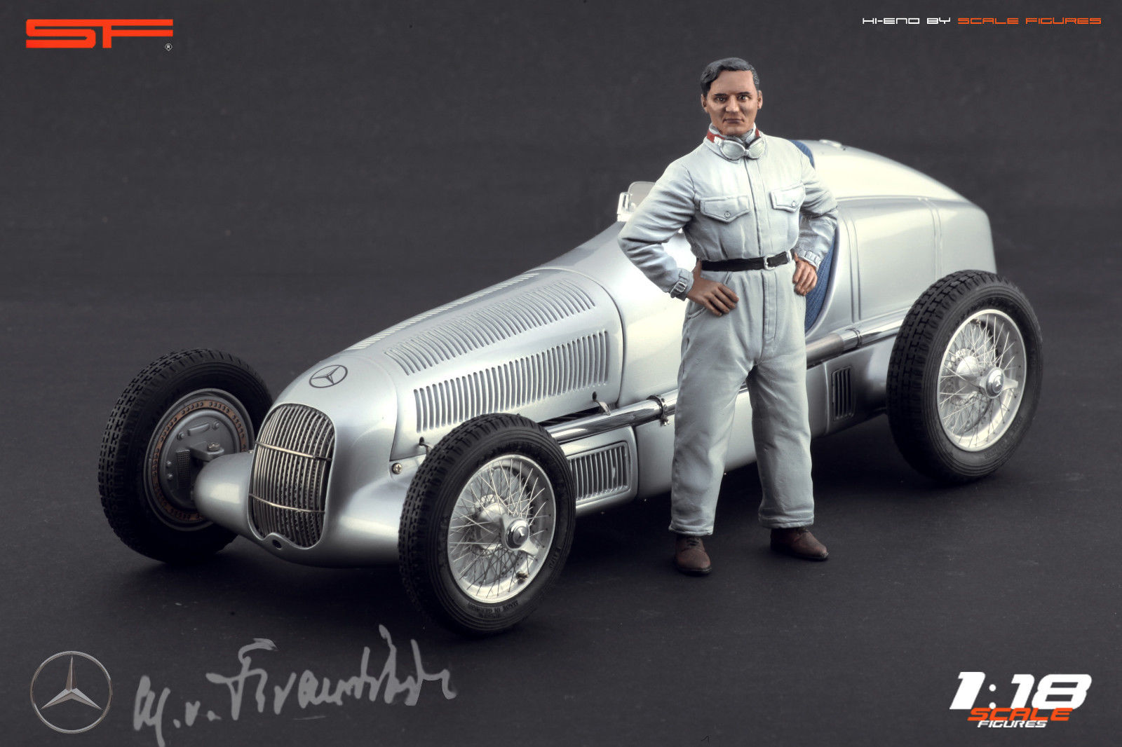 1/18 Rennfahrerfigur MANFRED von BRAUCHITSCH von SF Scale Figures - Handarbeit - SF118062