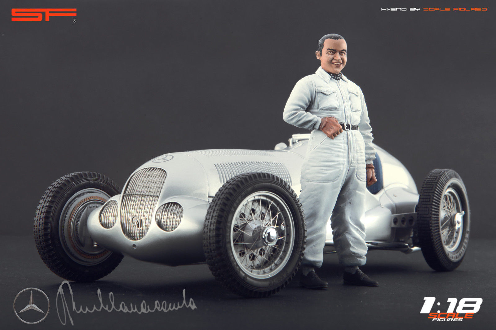 1/18 Rennfahrerfigur RUDOLF CARACCIOLA von SF Scale Figures - Handarbeit - SF118058