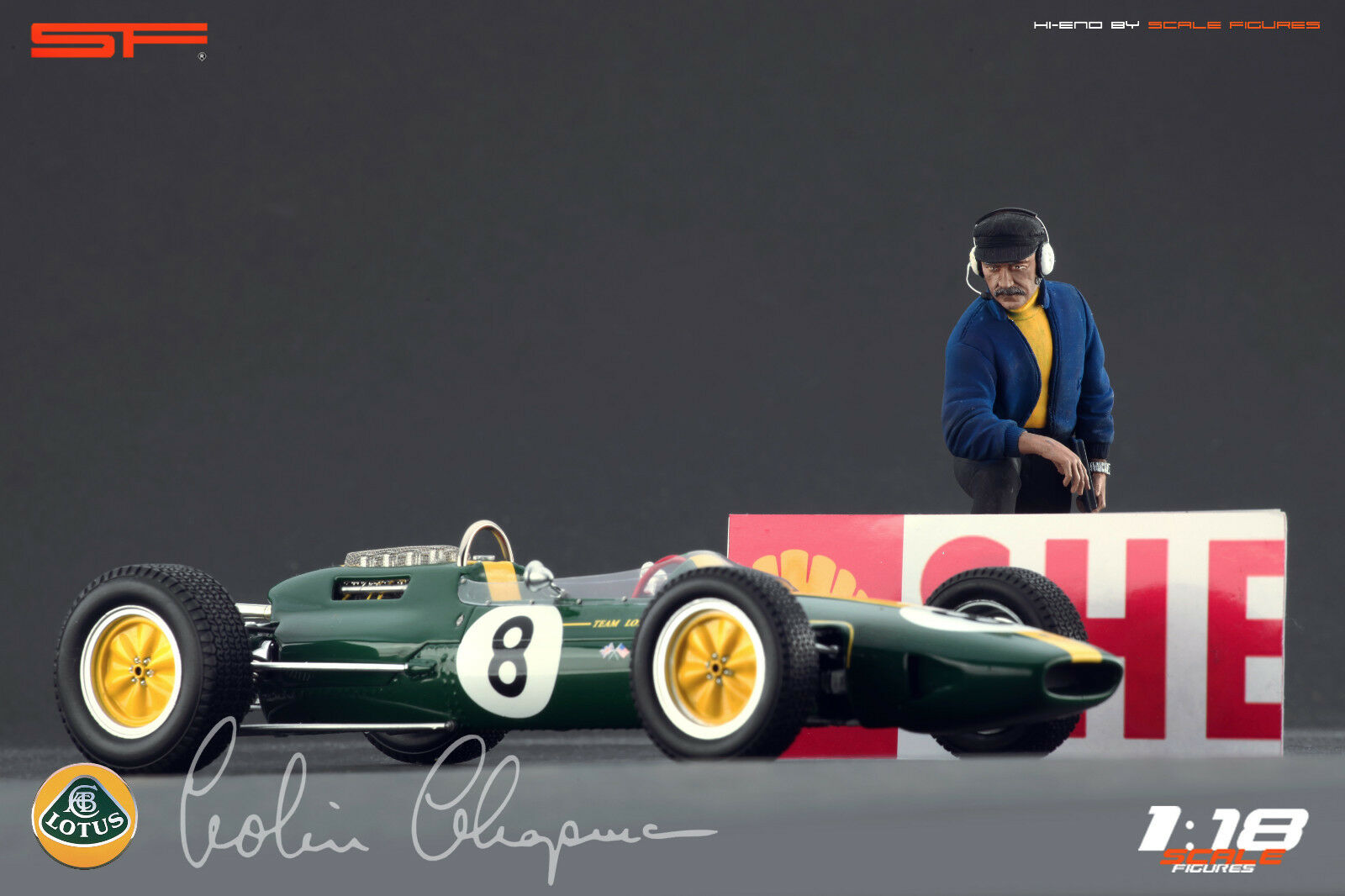 1/18 Colin Chapman von SF Scale Figures - Handarbeit -