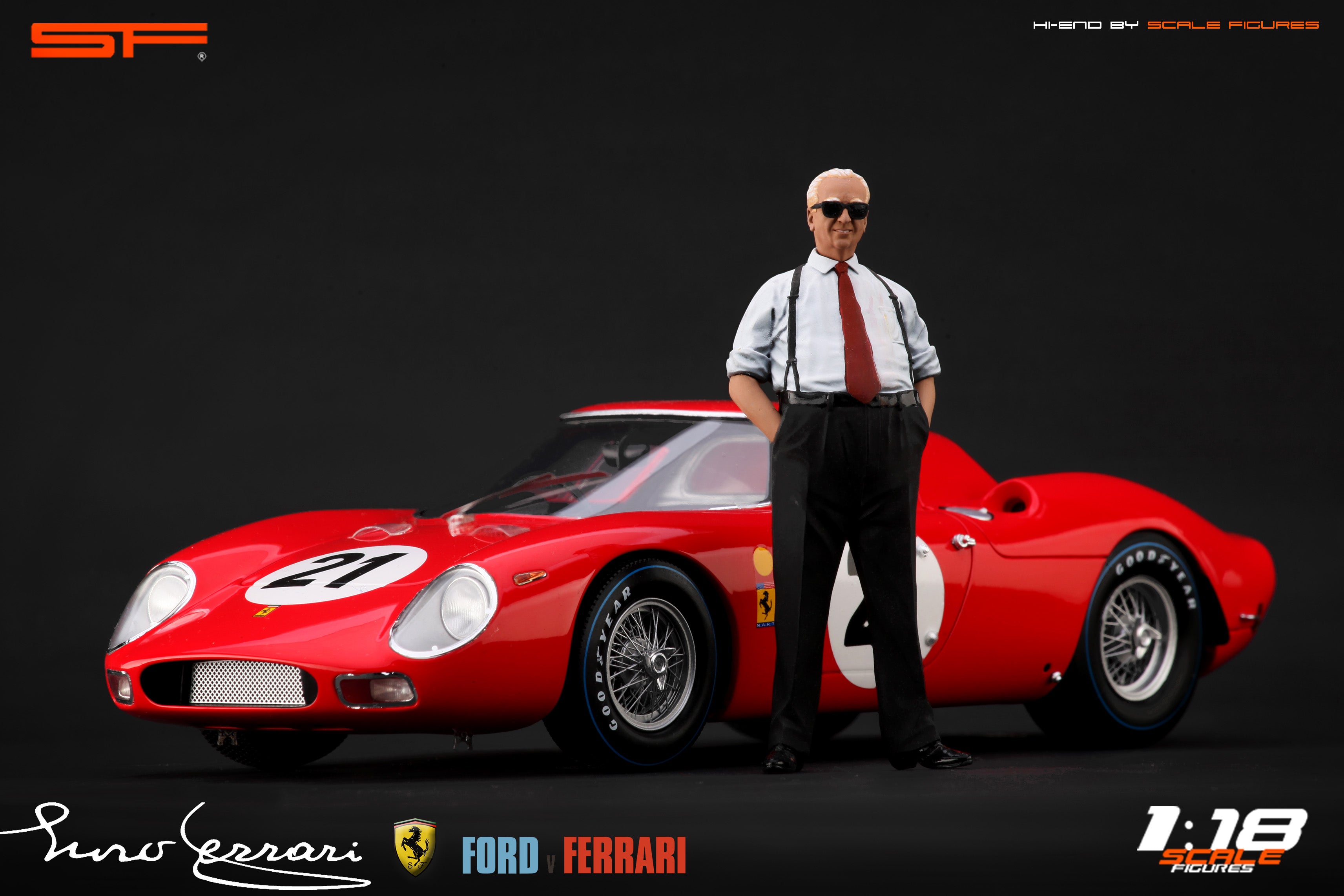 1/18 Enzo FERRARI LE MANS 1966 von SF Scale Figures - Handarbeit -