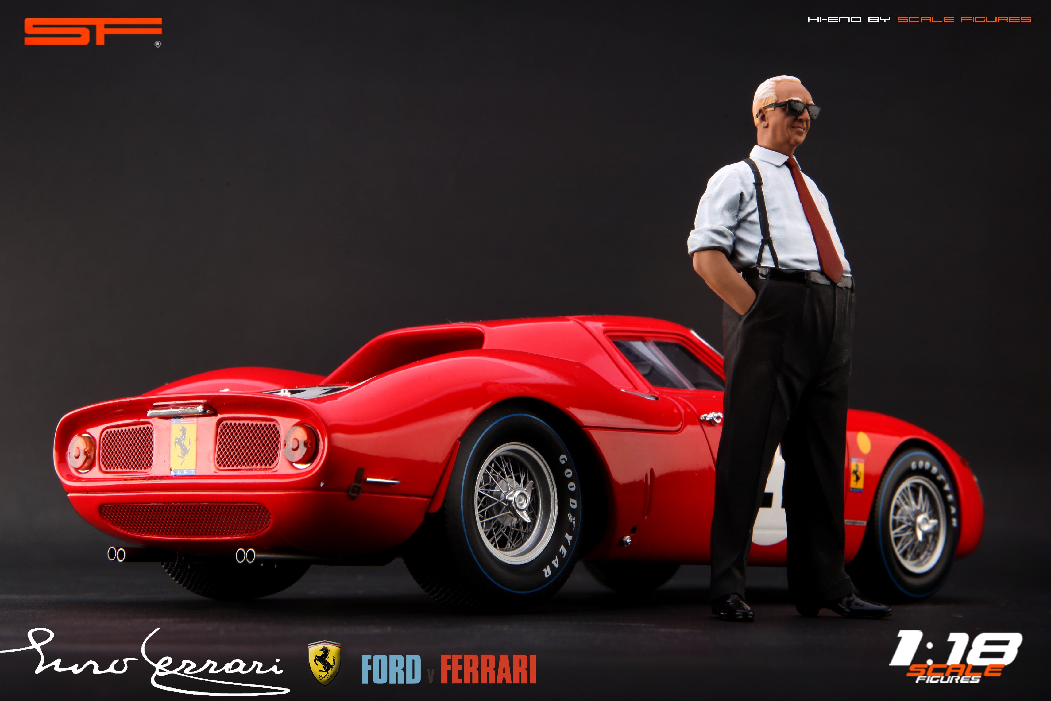 1/18 Enzo FERRARI LE MANS 1966 von SF Scale Figures - Handarbeit -