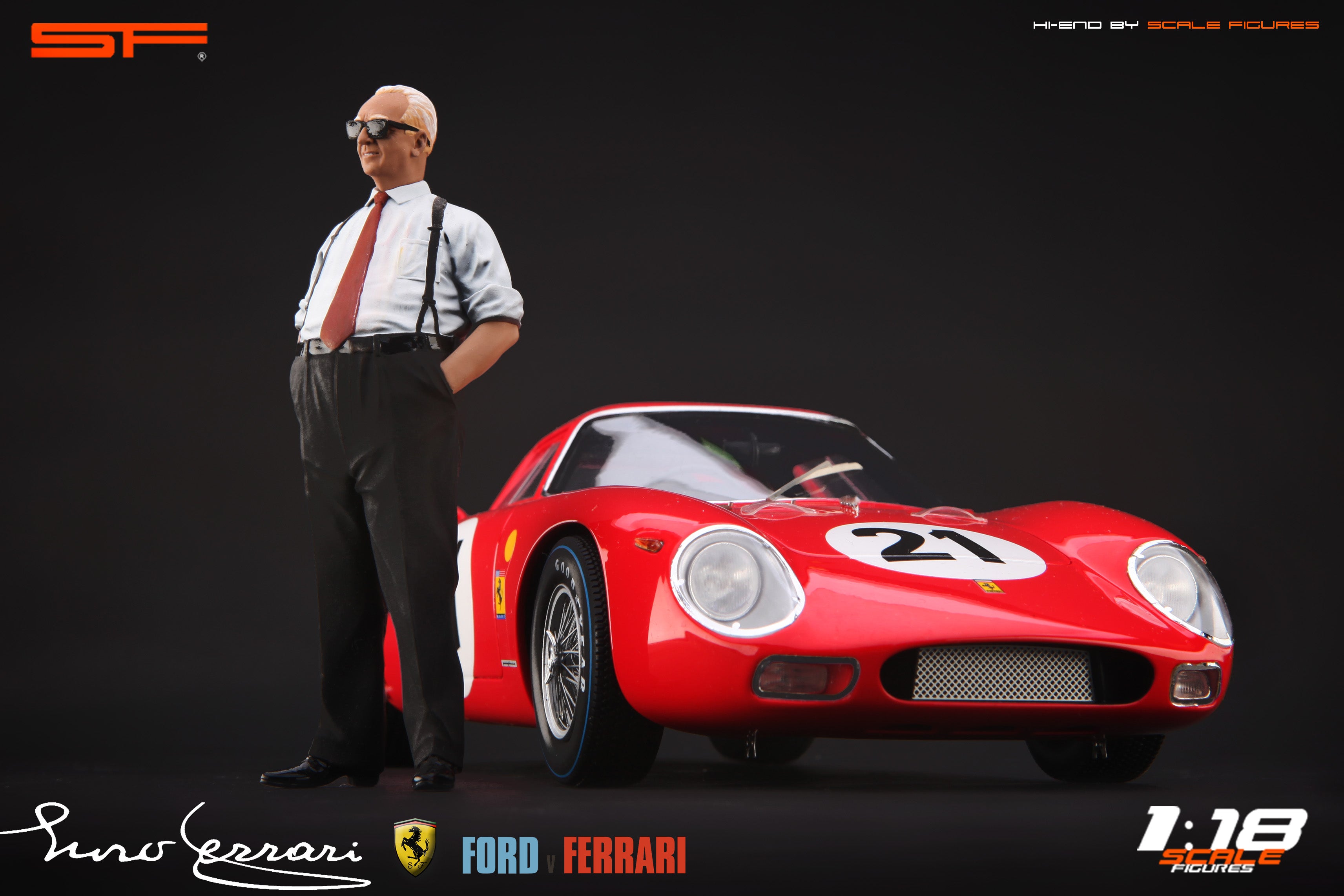 1/18 Enzo FERRARI LE MANS 1966 von SF Scale Figures - Handarbeit -