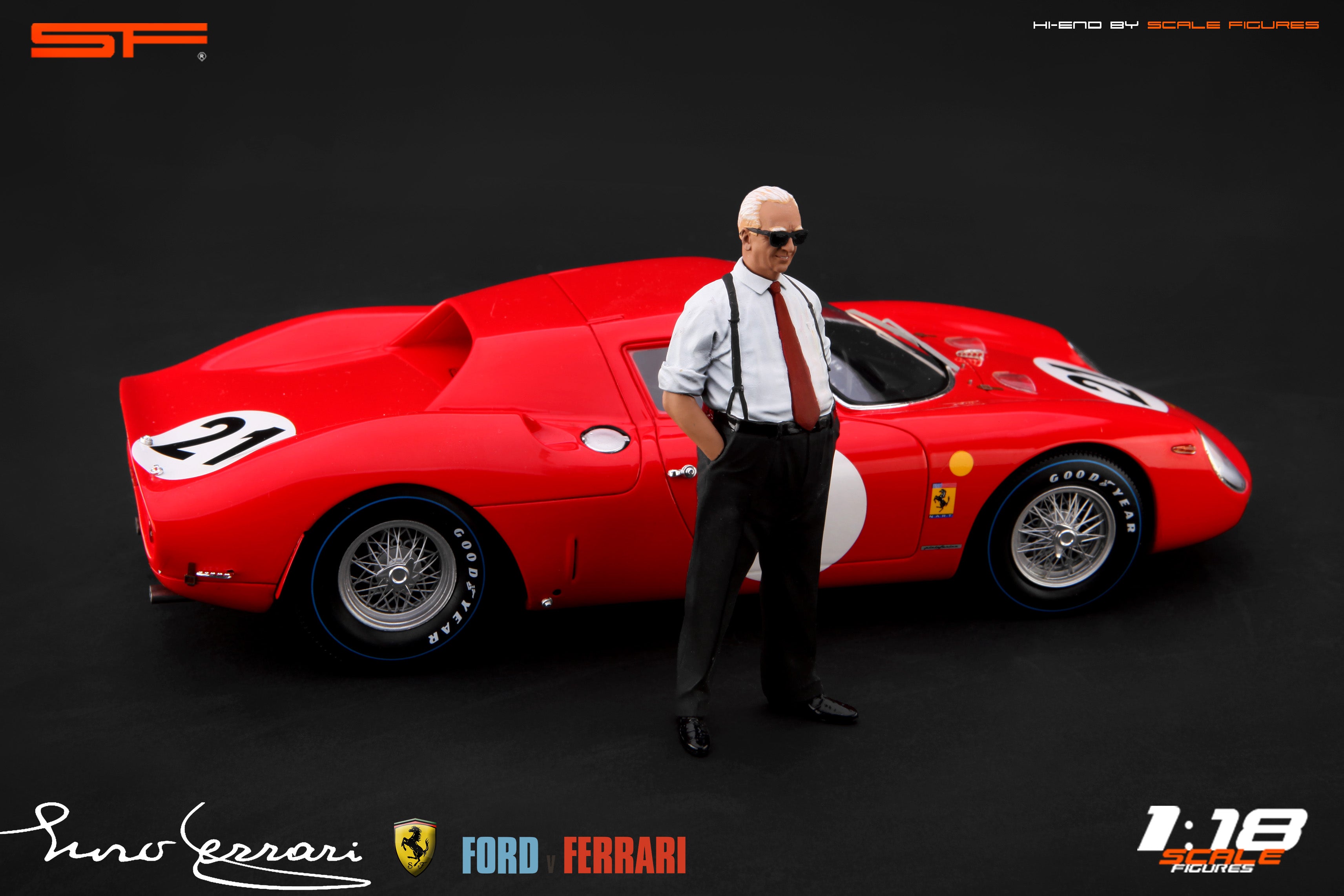 1/18 Enzo FERRARI LE MANS 1966 von SF Scale Figures - Handarbeit -