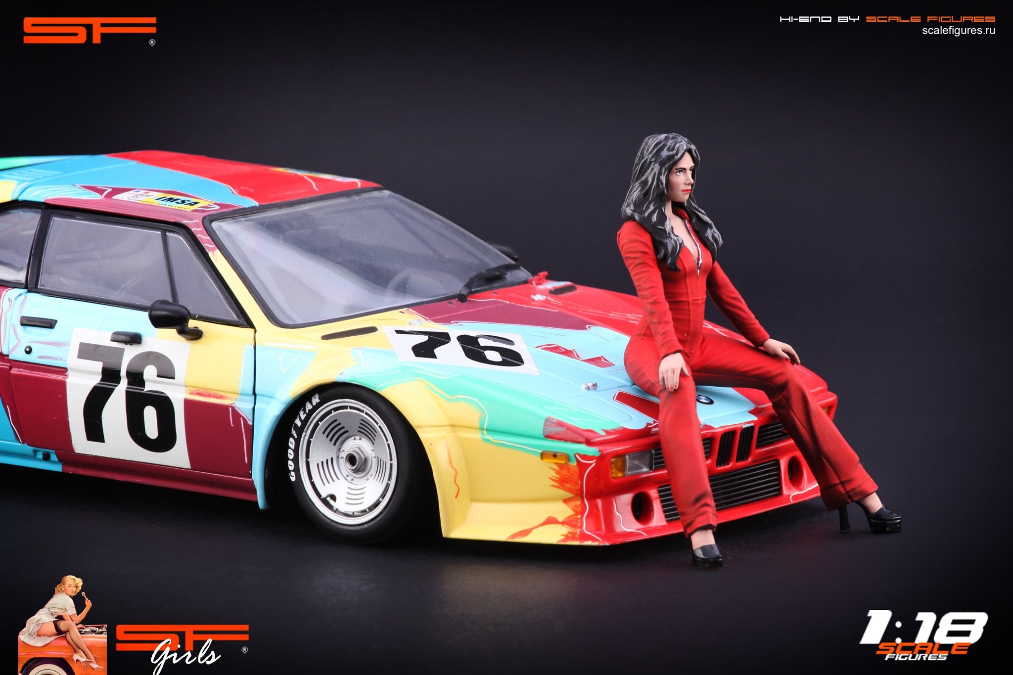 1/18 Grid Girl Red Dress von SF Scale Figures - Handarbeit -