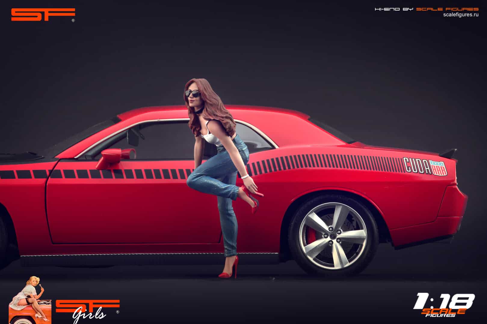 1/18 Girl in red shoes von SF Scale Figures - Handarbeit -