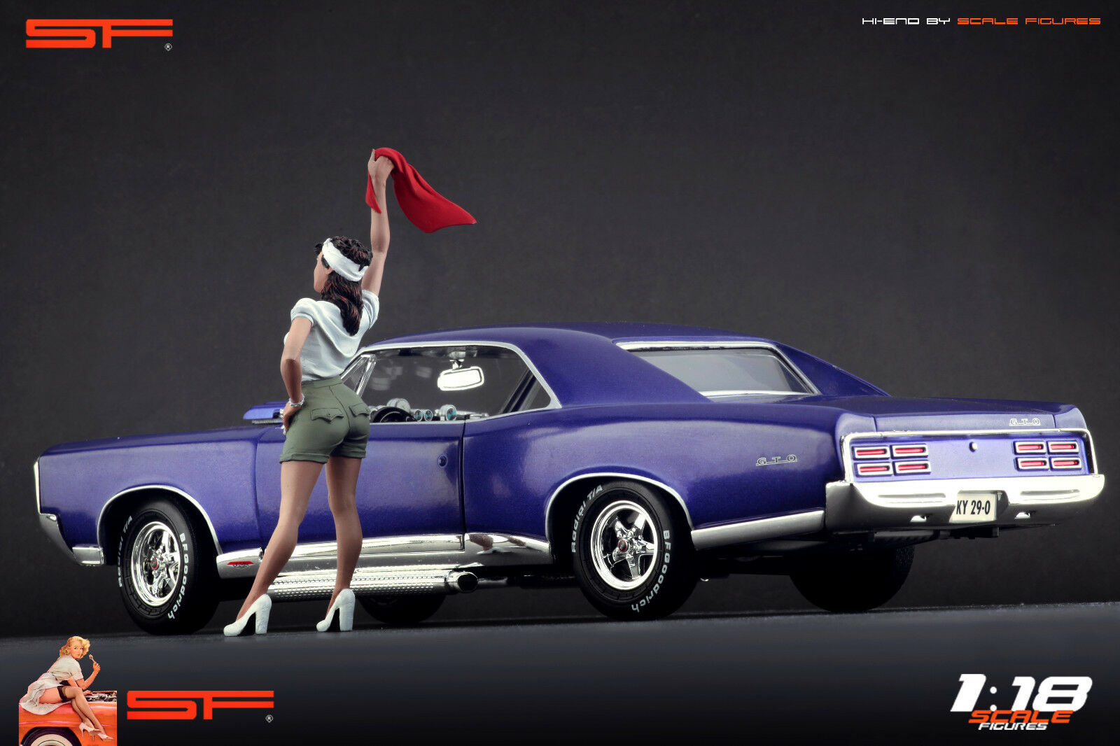 1/18 Street Racing Girl von SF Scale Figures - Handarbeit -