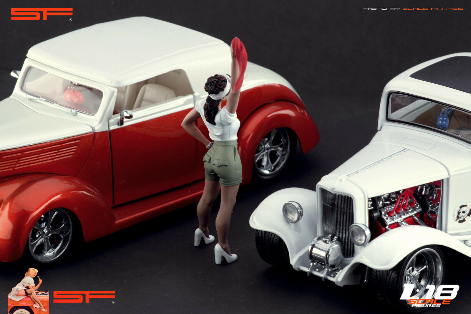 1/18 Street Racing Girl von SF Scale Figures - Handarbeit -