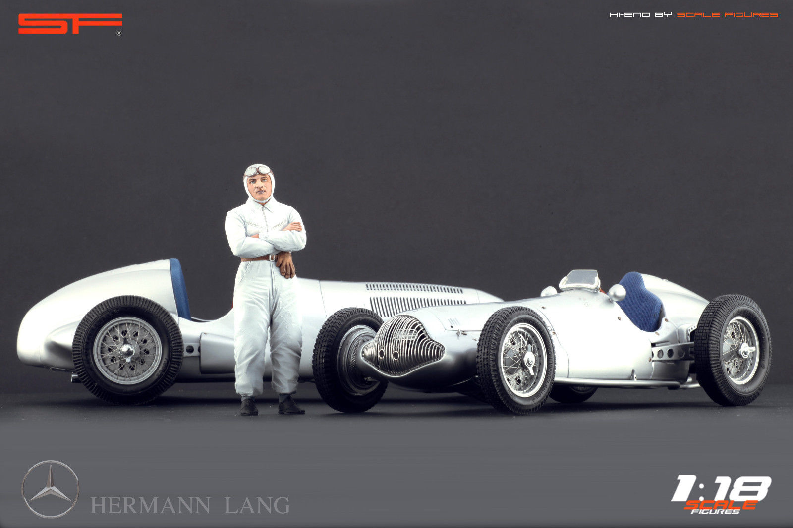 1/18 Rennfahrerfigur HERMANN LANG von SF Scale Figures - Handarbeit - SF118056