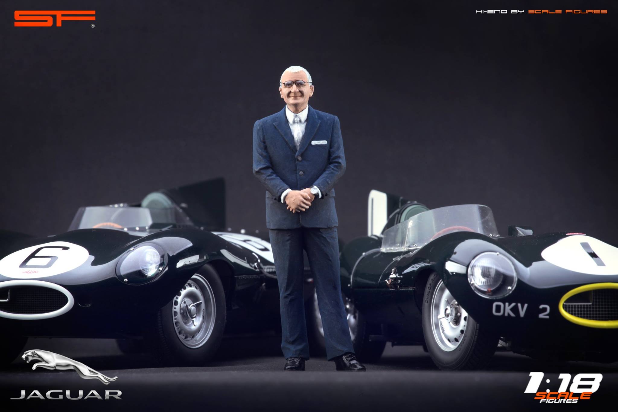 1/18 WILLIAM LYONS von SF Scale Figures - Handarbeit -