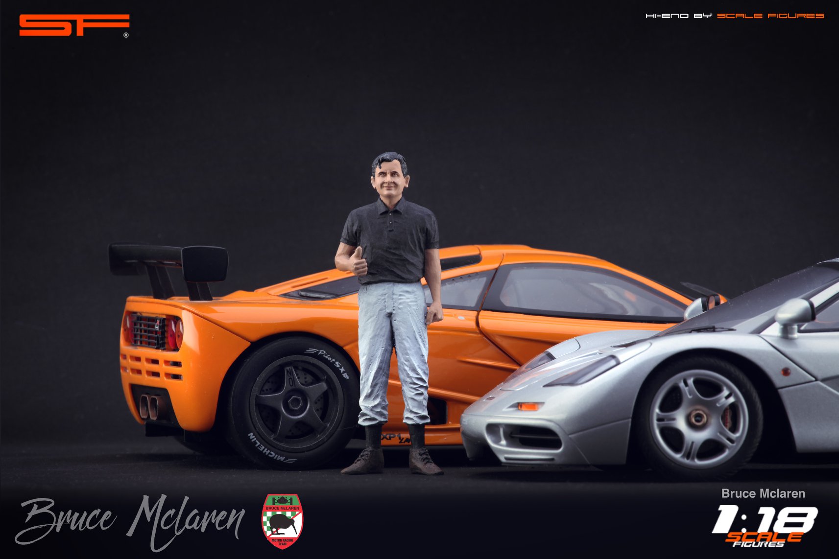 1/18 BRUCE McLAREN von SF Scale Figures - Handarbeit -
