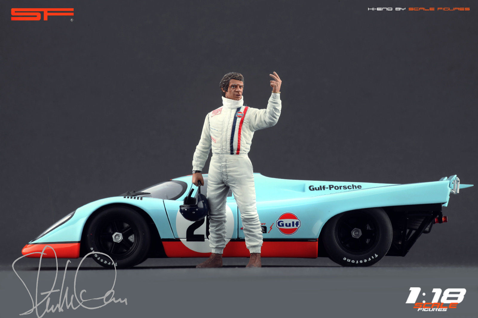 1/18 STEVE McQUEEN LE MANS von SF Scale Figures - Handarbeit -