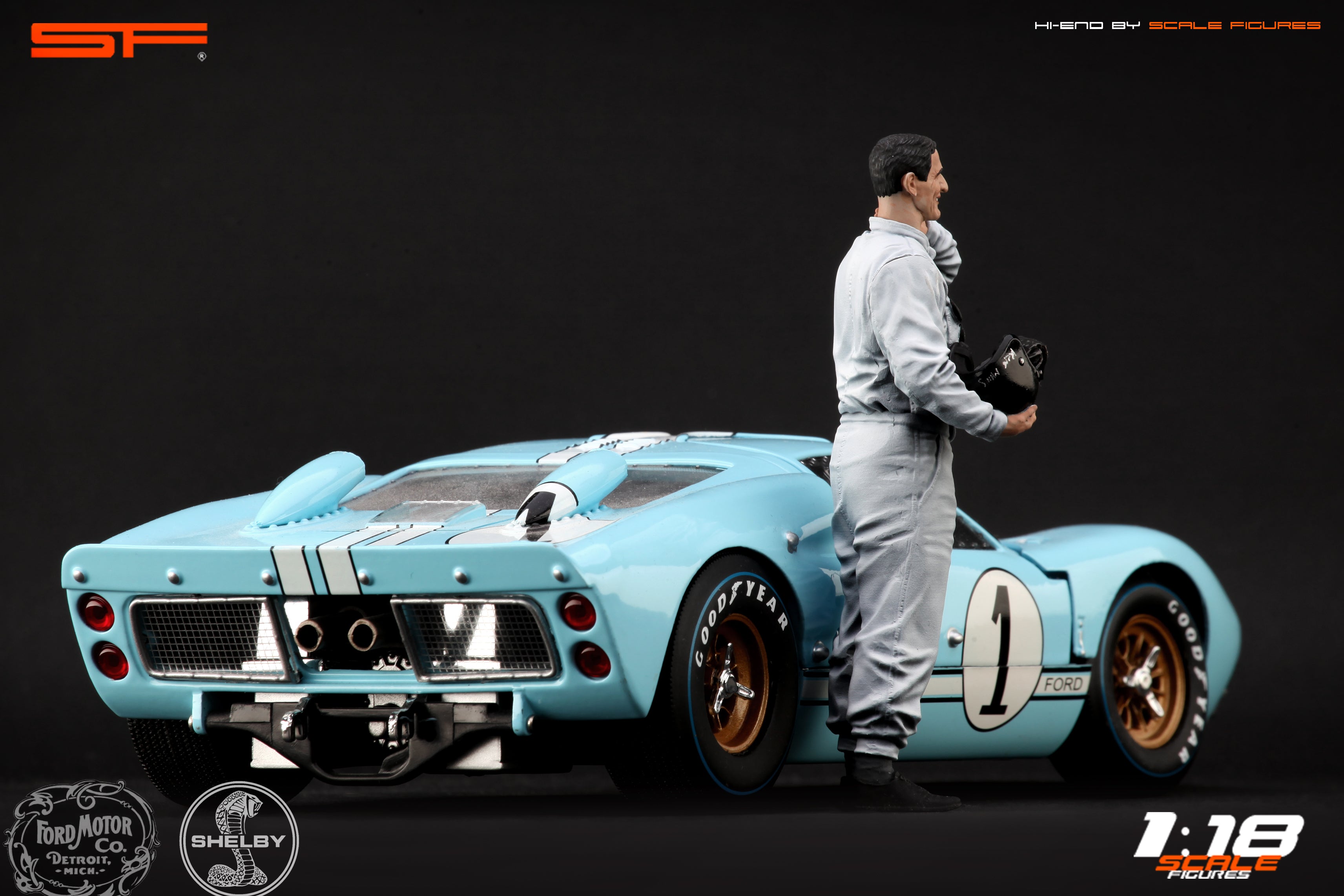 1/18 Ken MILES von SF Scale Figures - Handarbeit -