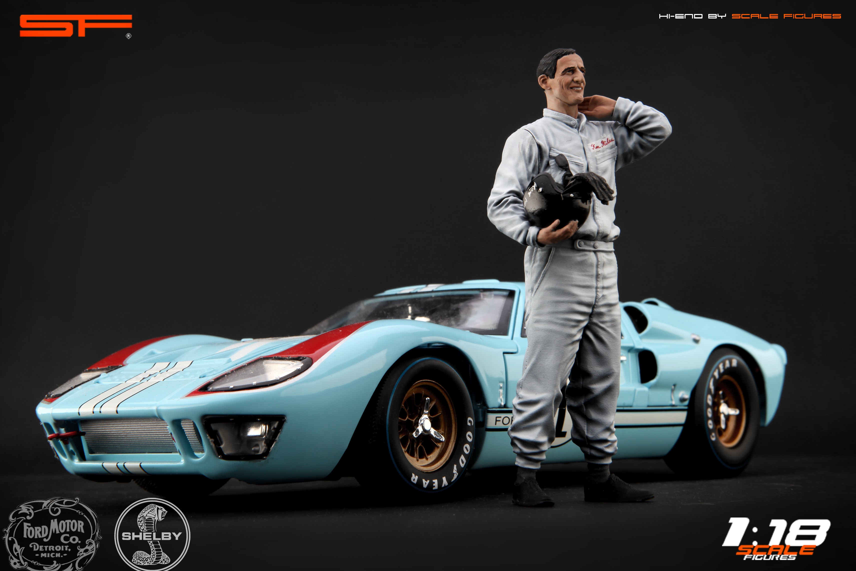 1/18 Ken MILES von SF Scale Figures - Handarbeit -