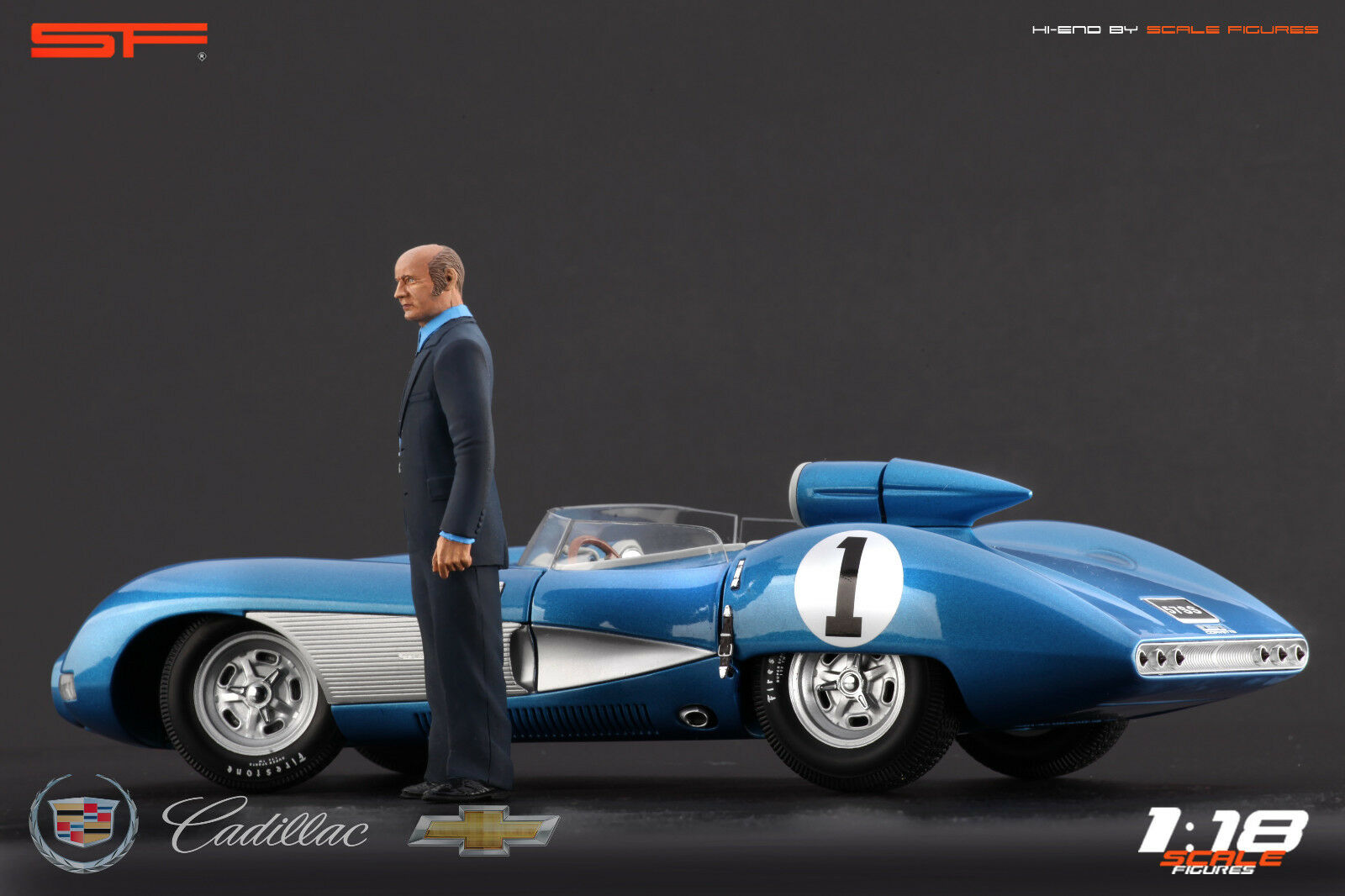 1/18 Bill Mitchell von SF Scale Figures - Handarbeit -