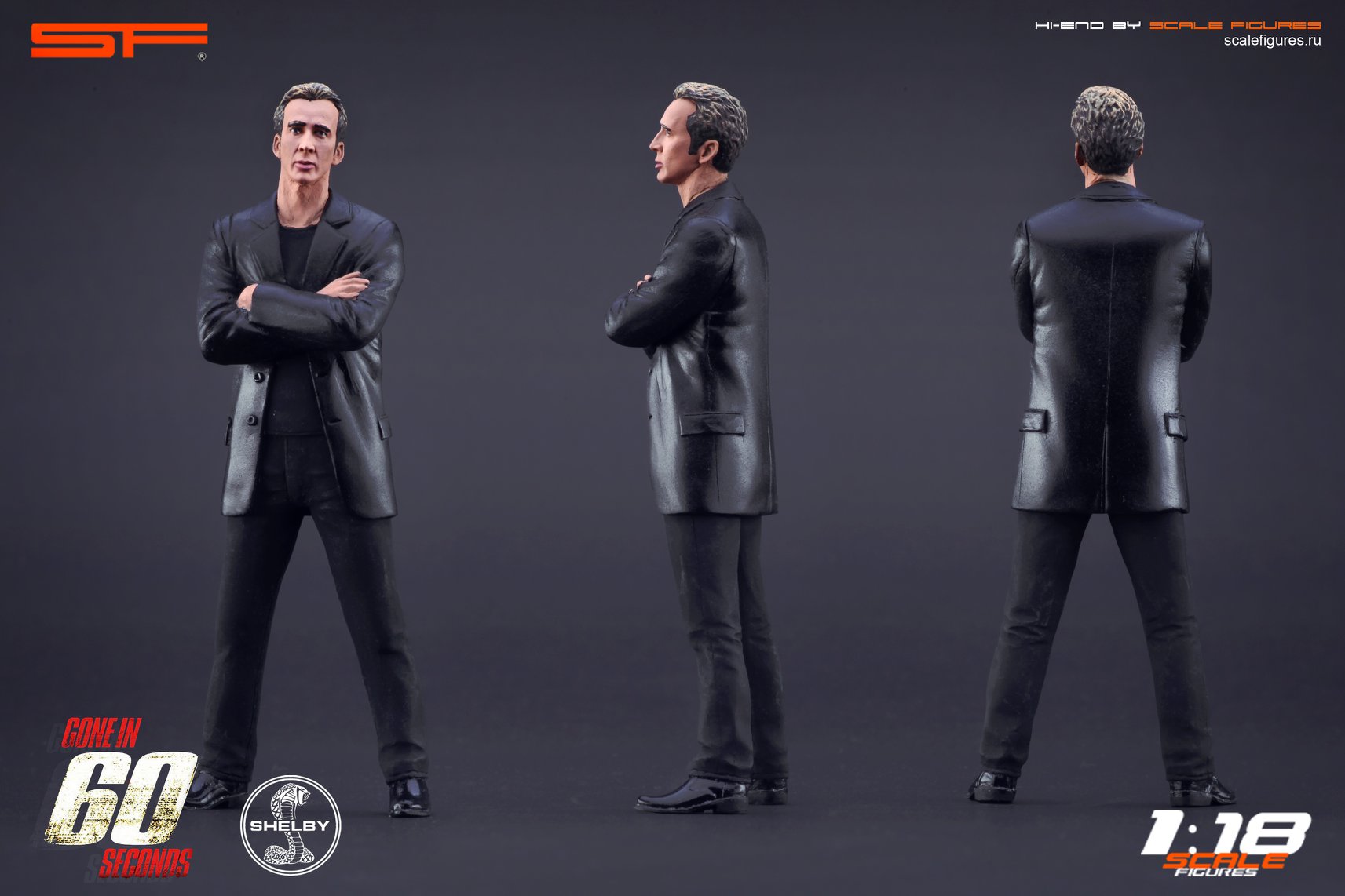 1/18 Schauspieler NICOLAS CAGE von SF Scale Figures - Handarbeit -