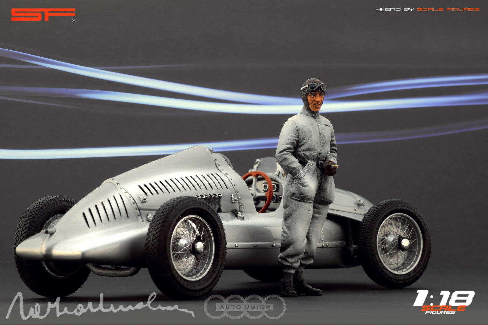 1/18 Tazio Nuvolari von SF Scale Figures - Handarbeit -