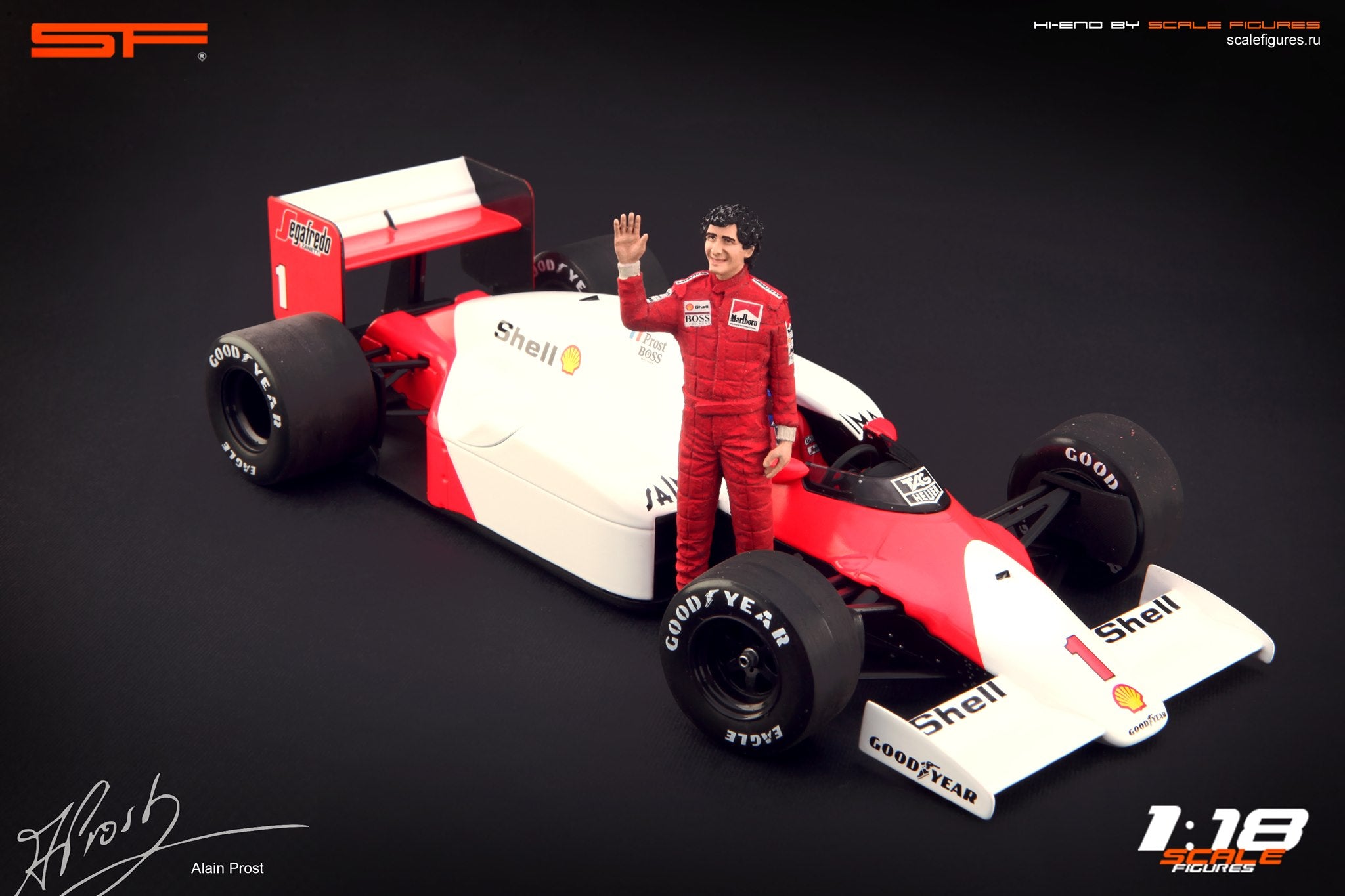 1/18 Alain Prost von SF Scale Figures - Handarbeit -